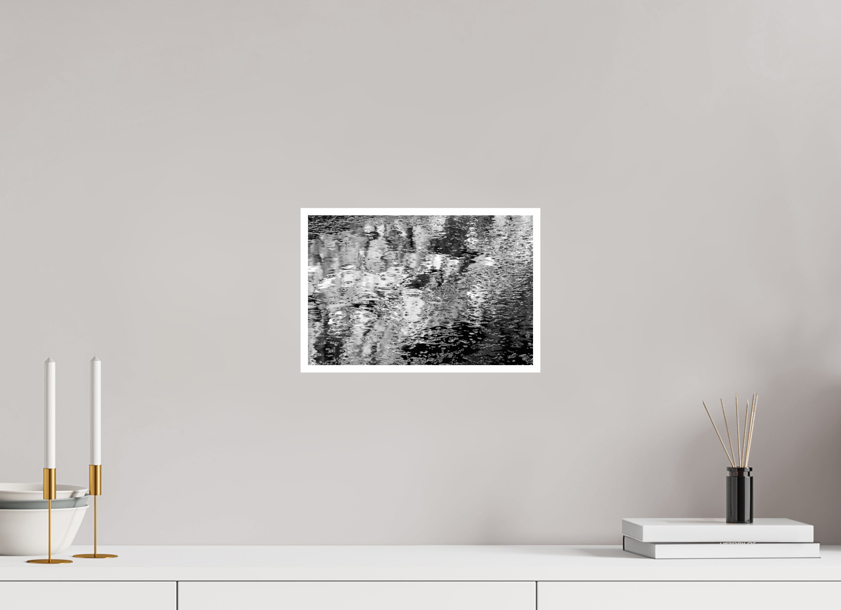 12 x 8″, Ilford Baryta Paper Canyon reflection in ice melt