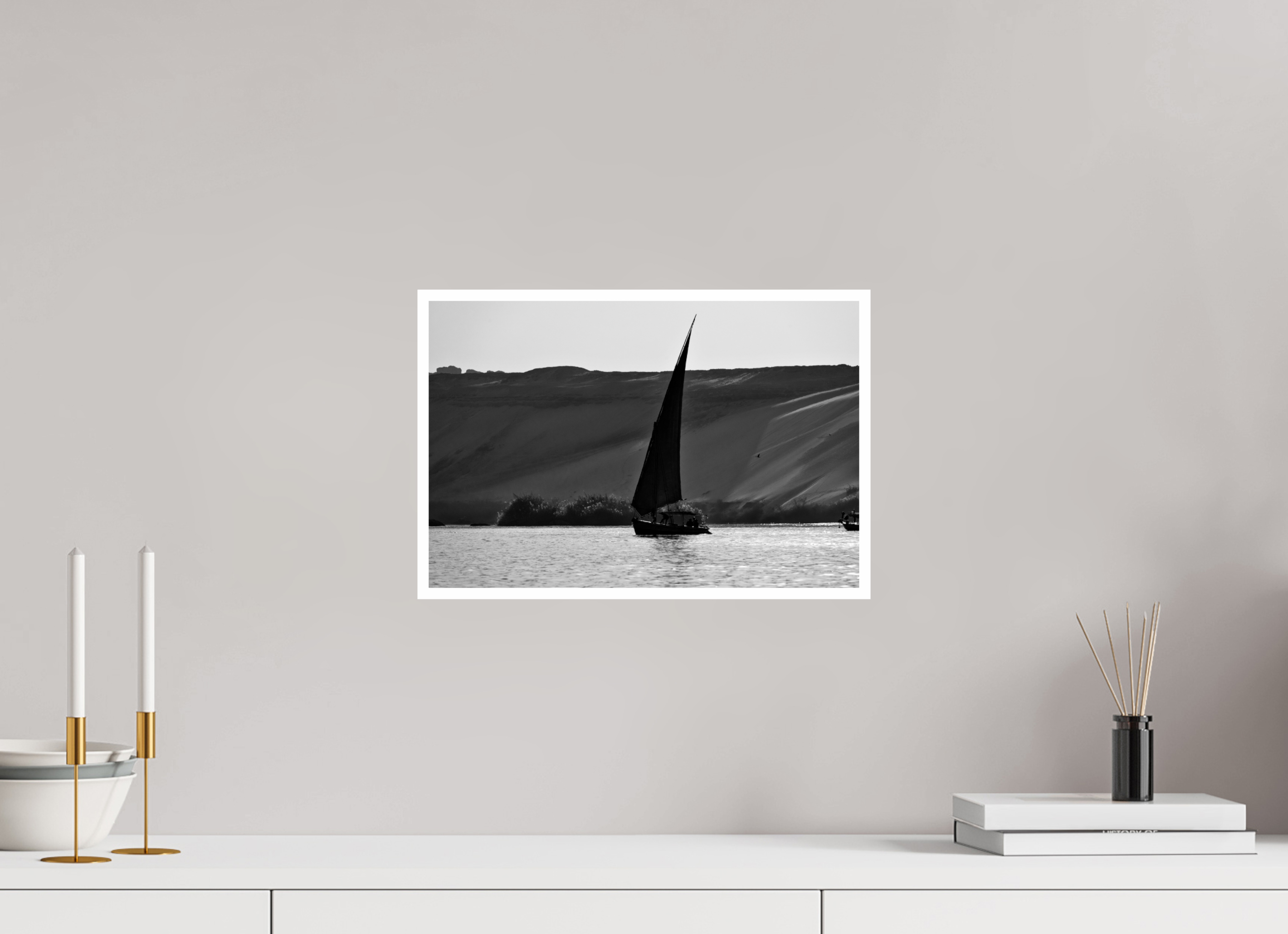 15 x 10″, Ilford Baryta Paper Sailing the Nile
