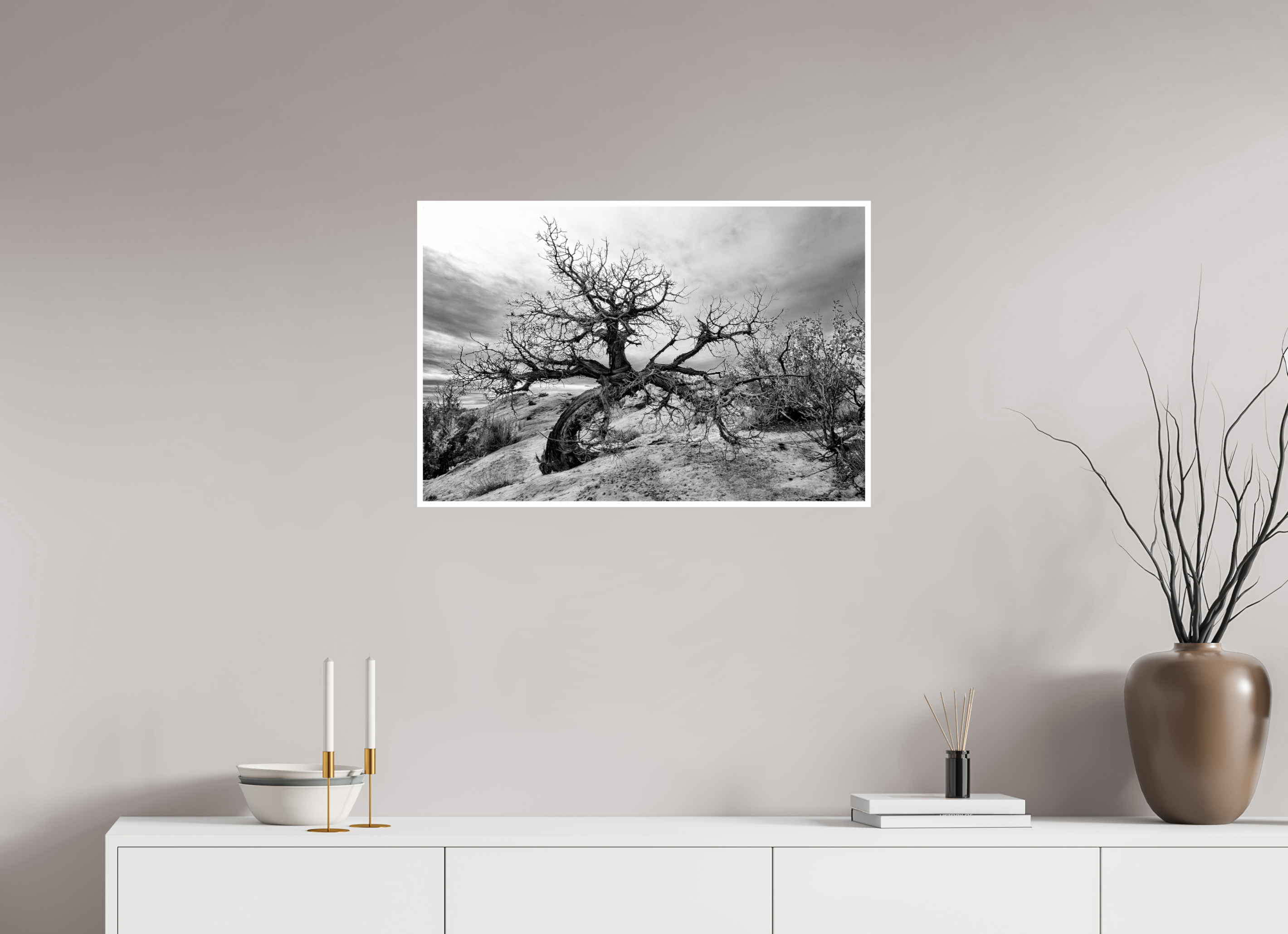 30 x 20″, Ilford Baryta Paper Twisted and Still Standing