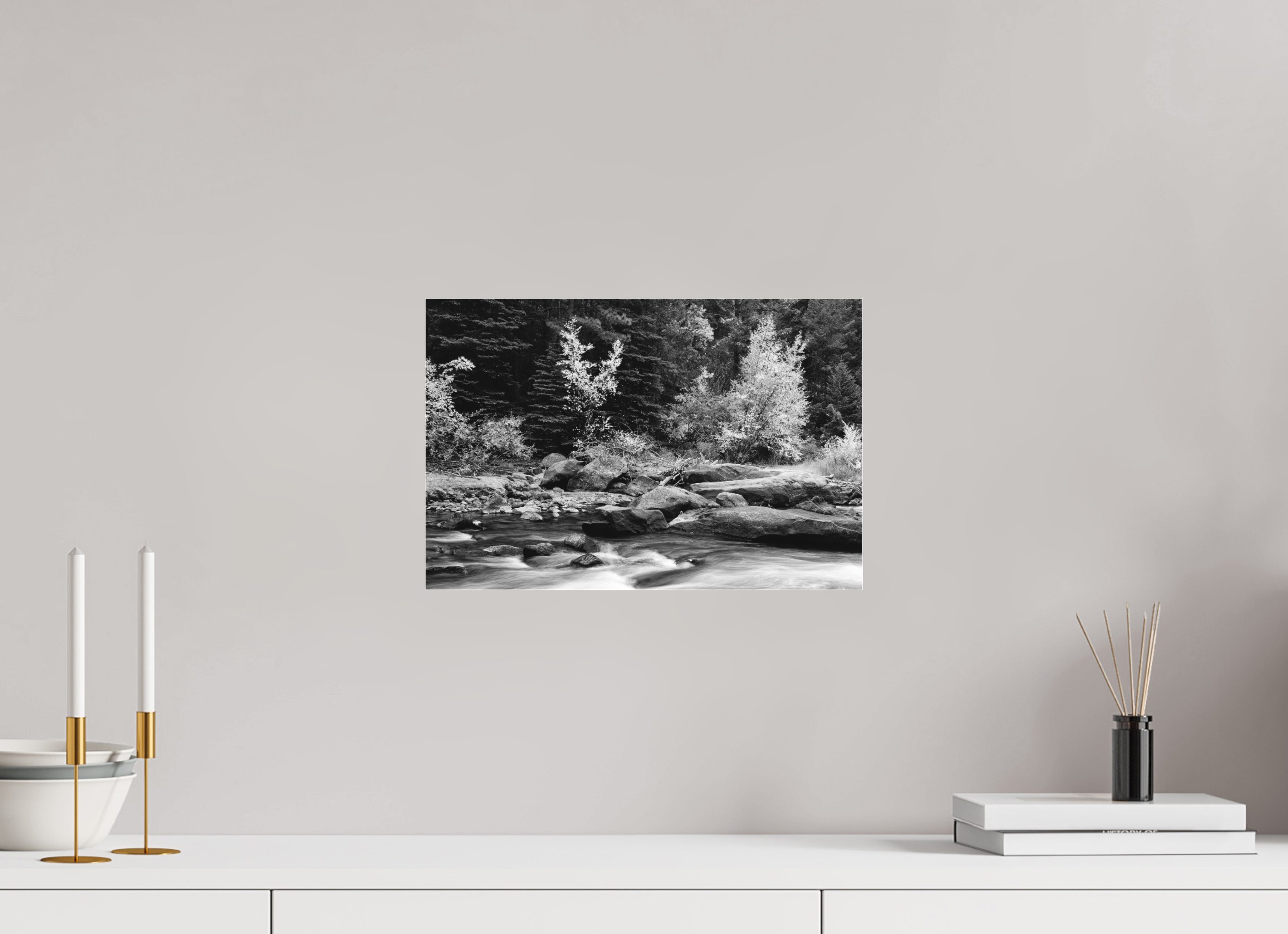 15 x 10″, Ilford B&W Under Acrylic: glossy In the Current of Seasons