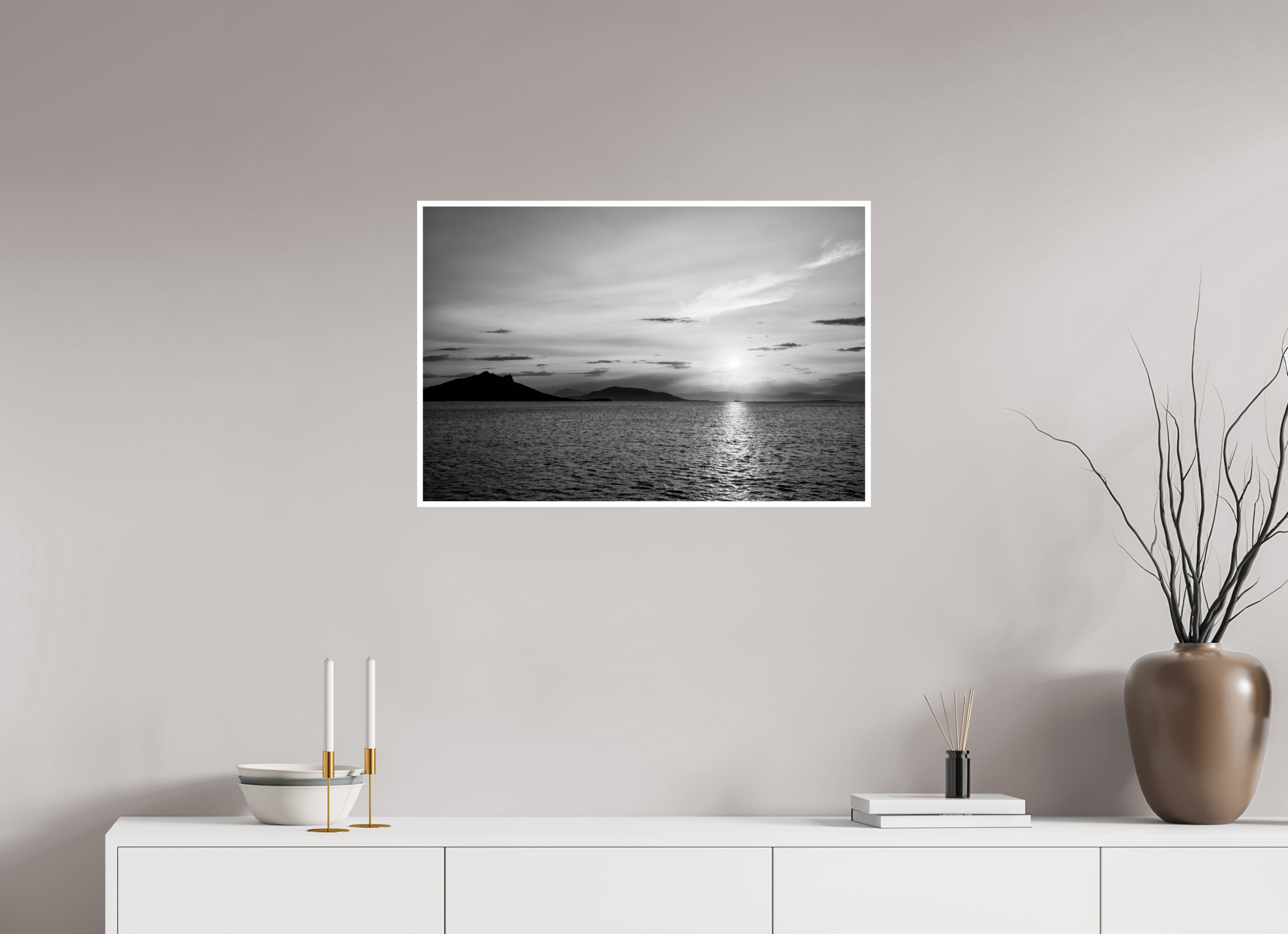 30 x 20″, Ilford Baryta Paper Sunset on the Mediterranean