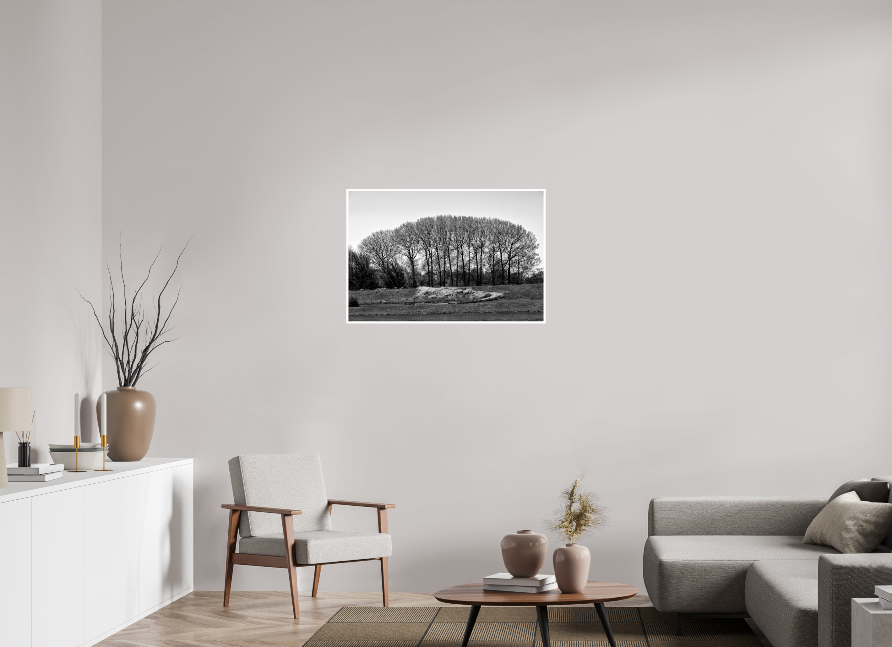 36 x 24″, Ilford Baryta Paper Netherlands Tree Row
