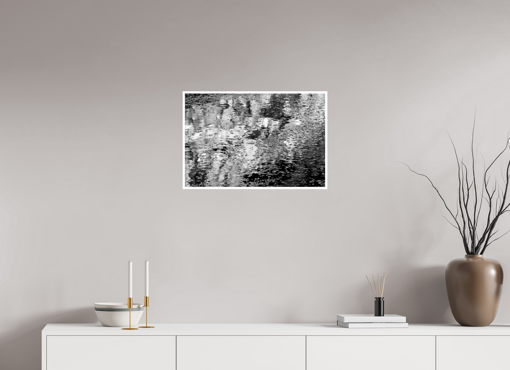 24 x 16″, Ilford Baryta Paper Canyon reflection in ice melt