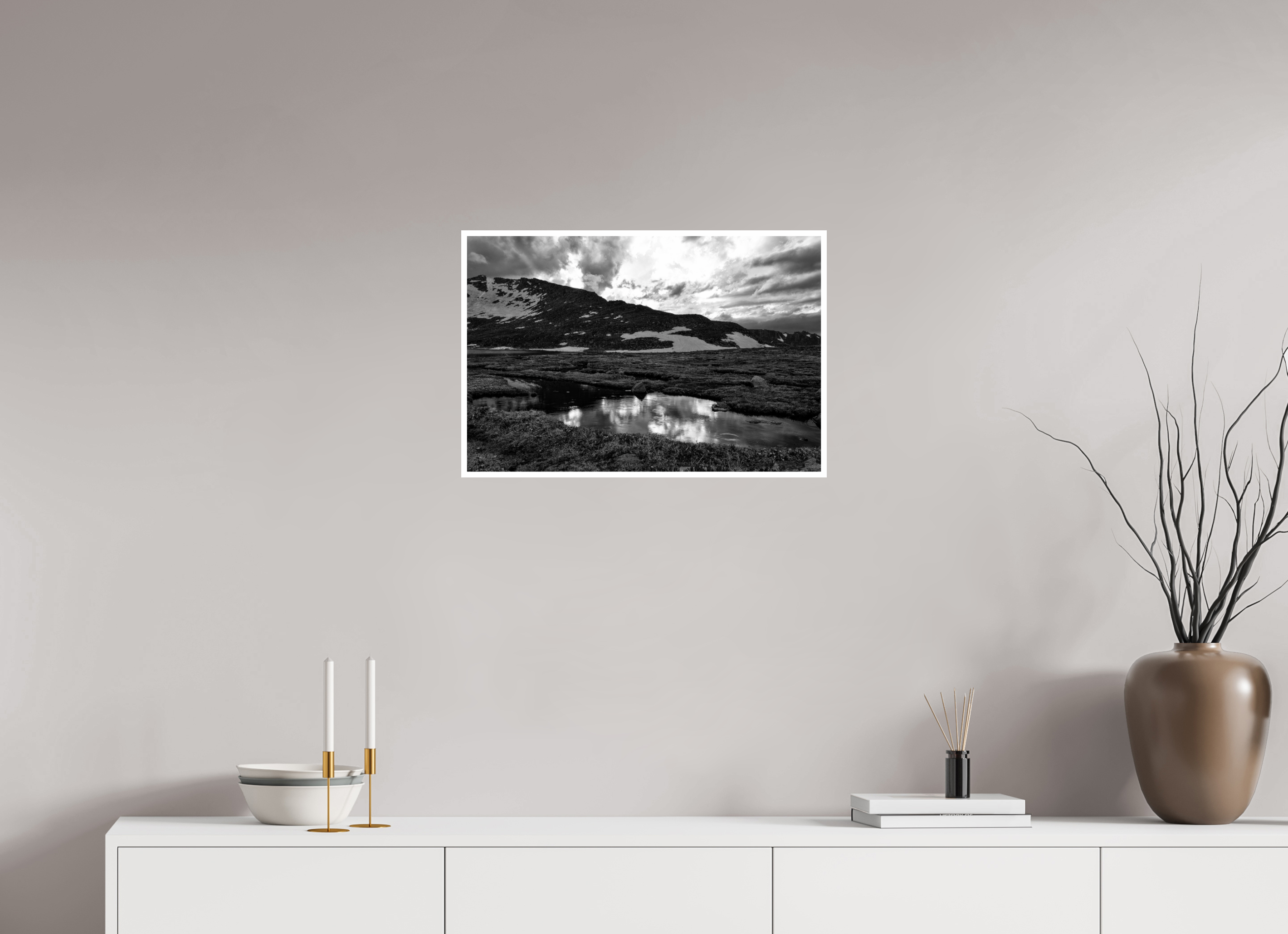 24 x 16″, Ilford Baryta Paper Dusk at Summit Lake