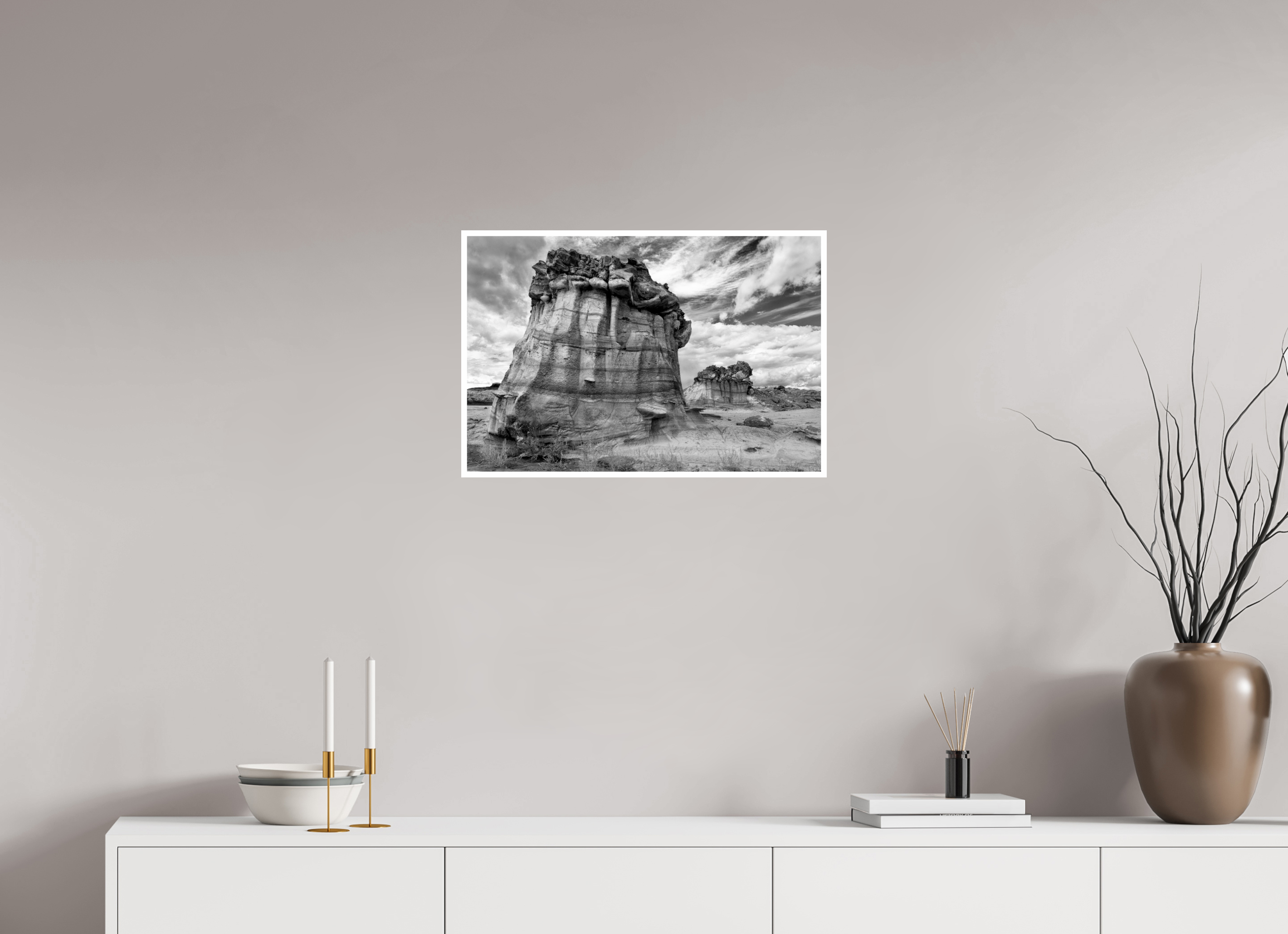 24 x 16″, Ilford Baryta Paper Bisti Hoodoo Castle