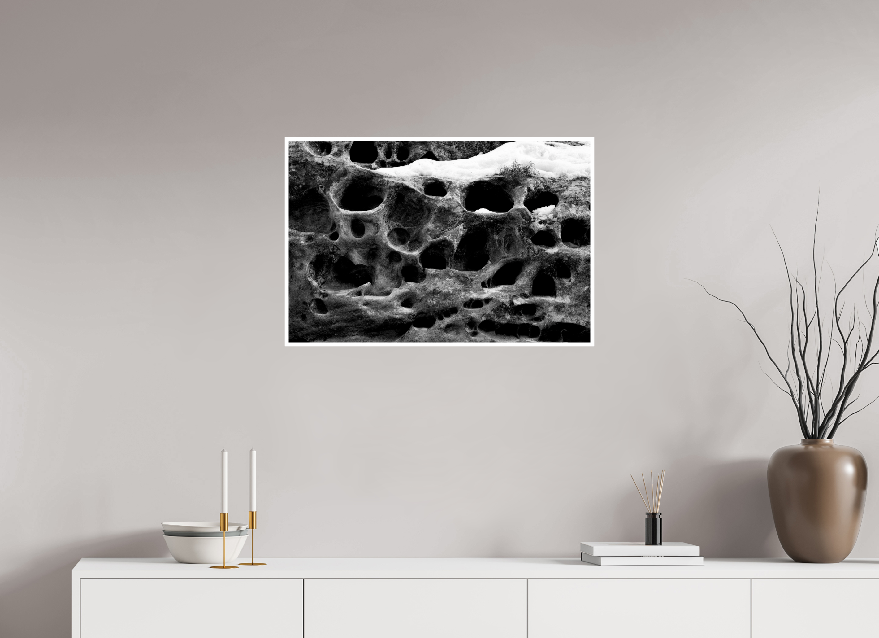 30 x 20″, Ilford Baryta Paper Carved by Wind, Read by Imagination