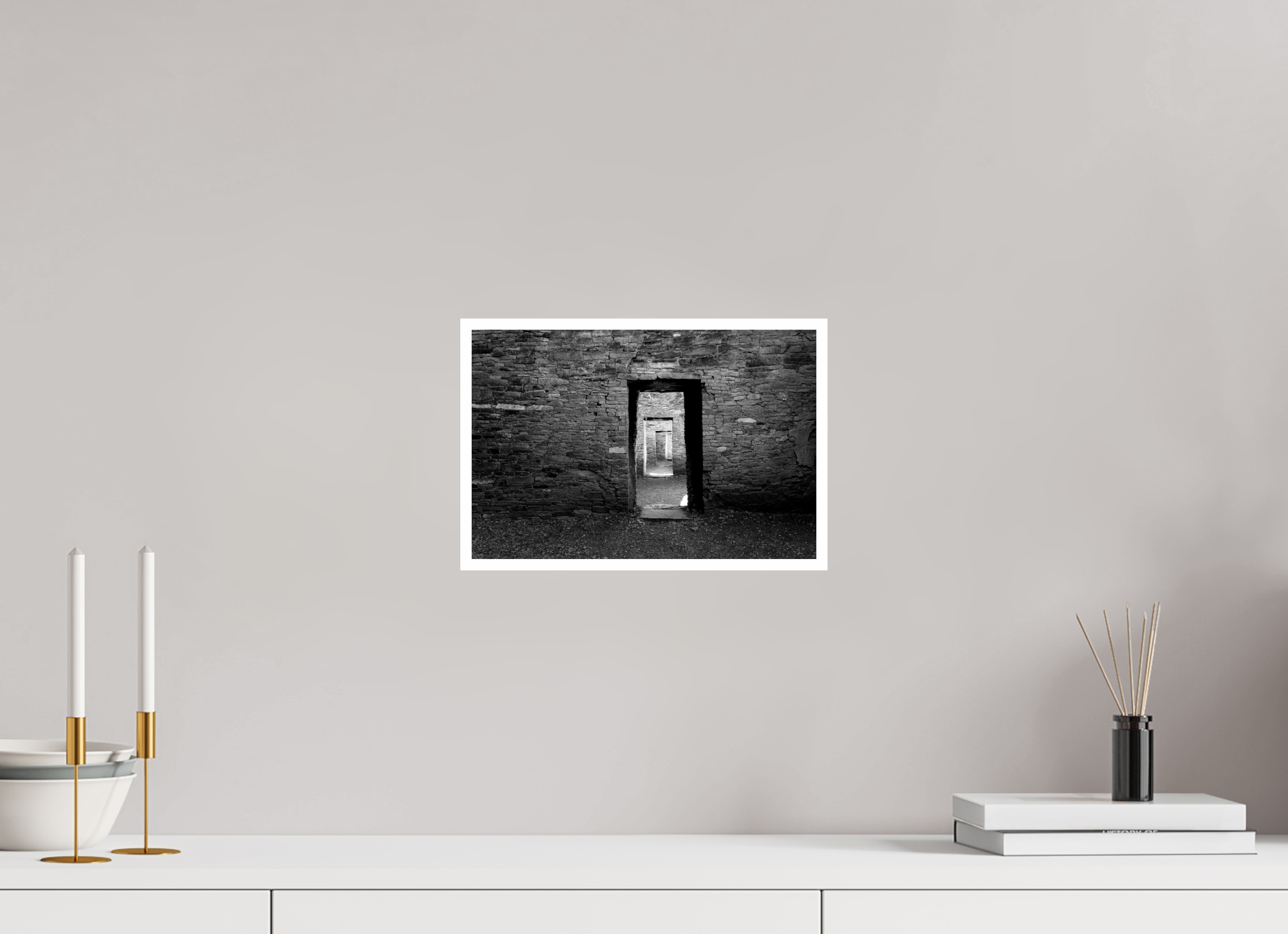 12 x 8″, Ilford Baryta Paper 5 Rooms, Pueblo Bonito