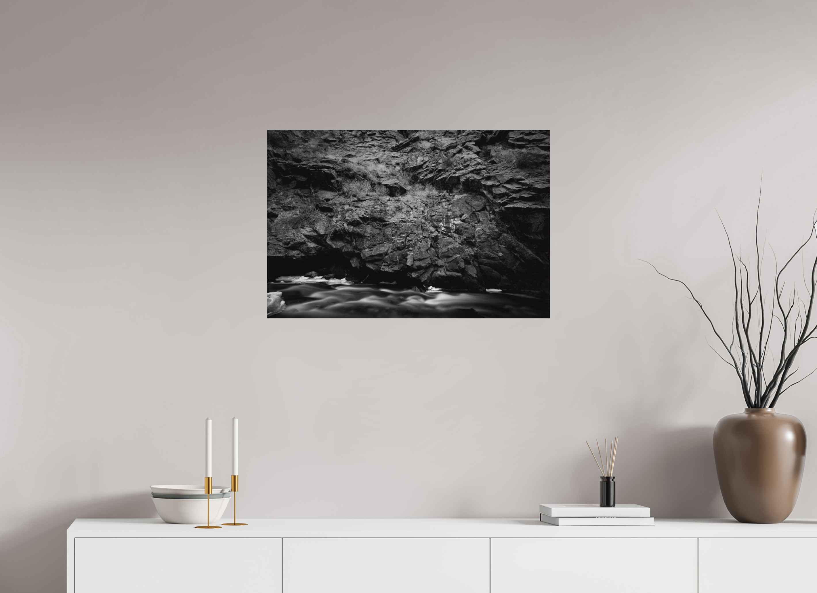 30 x 20″, Ilford B&W On Aluminum: matte Stone Faces