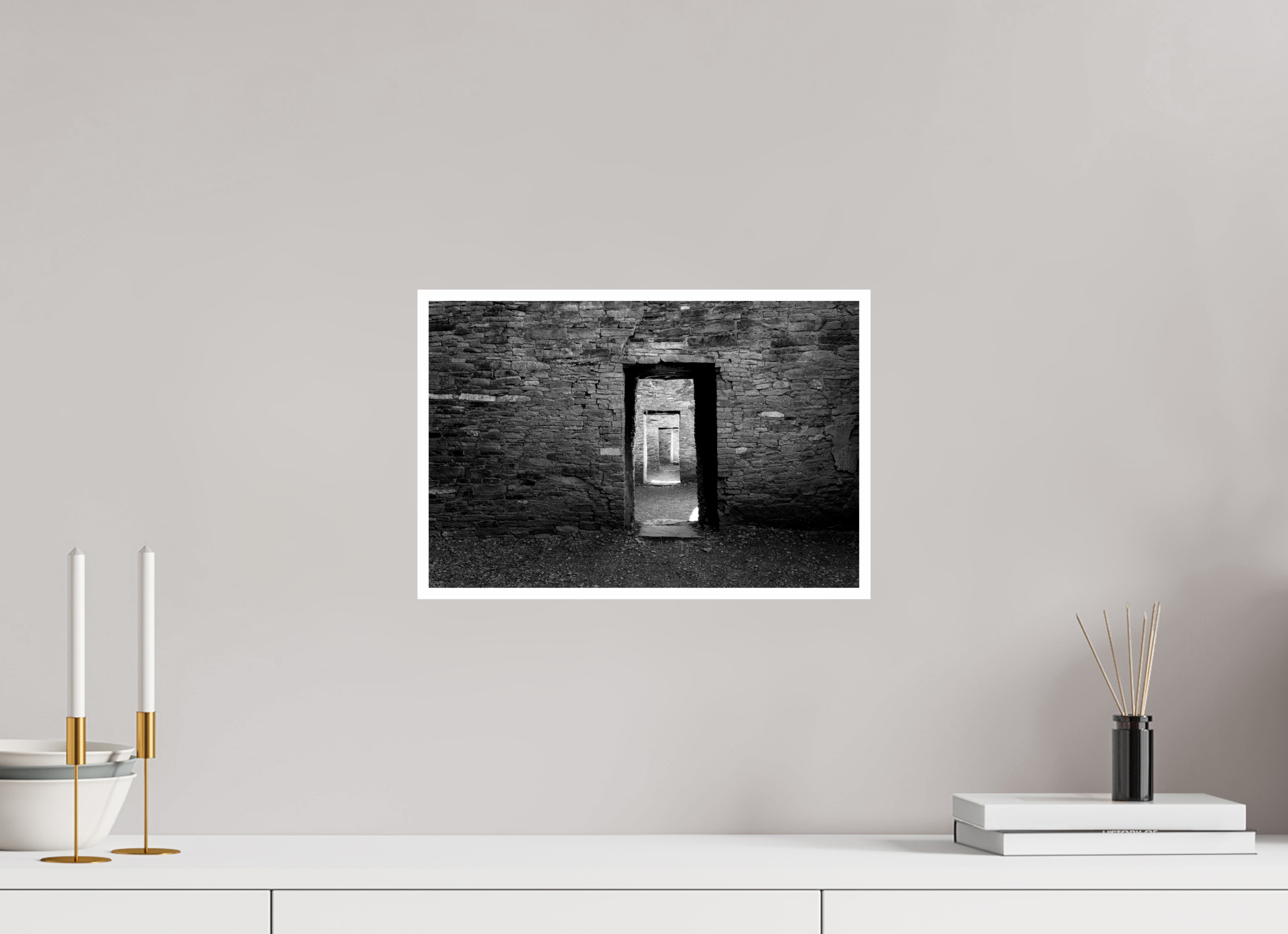 15 x 10″, Ilford Baryta Paper 5 Rooms, Pueblo Bonito