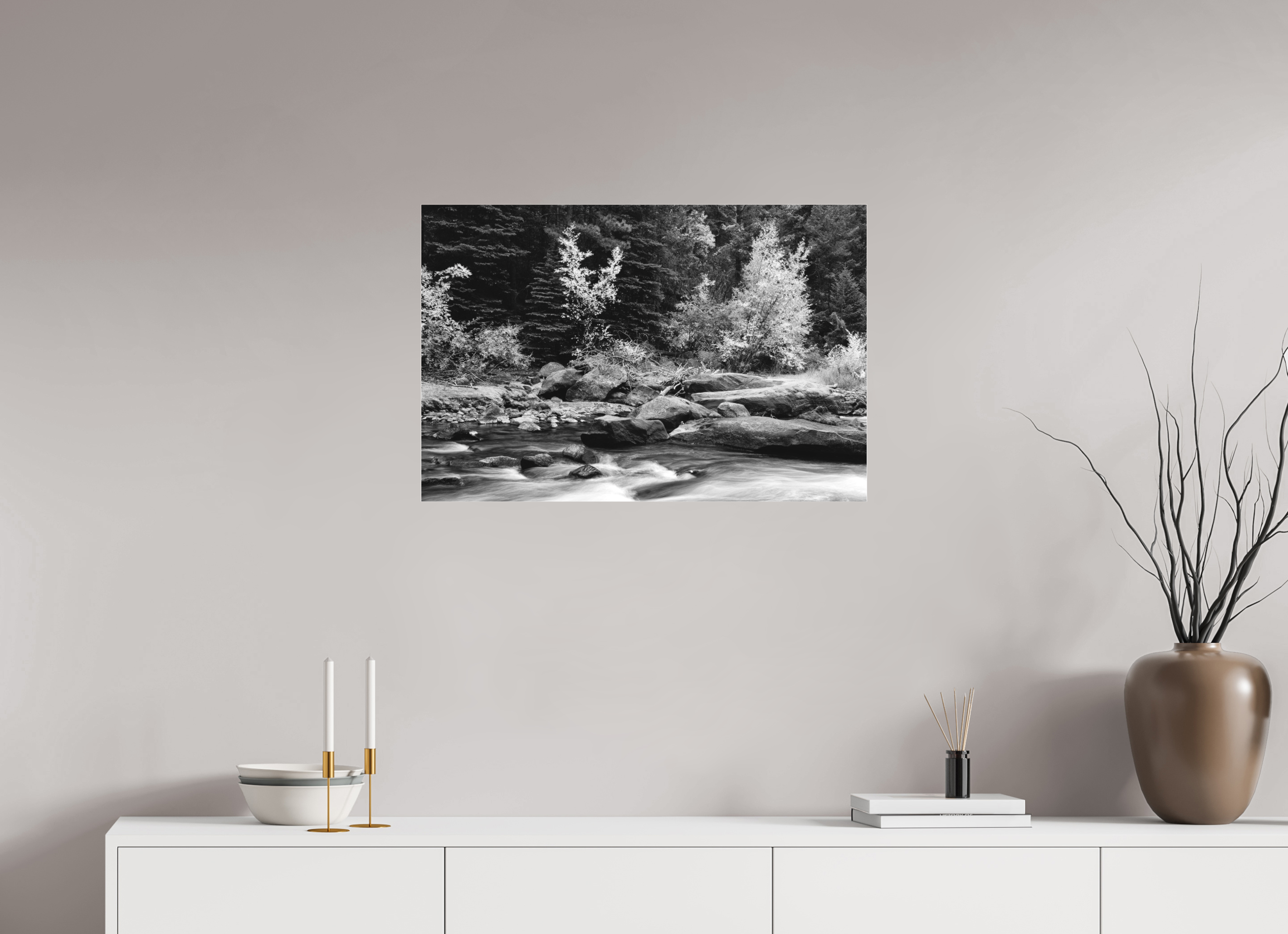 30 x 20″, Ilford B&W Under Acrylic: matte In the Current of Seasons