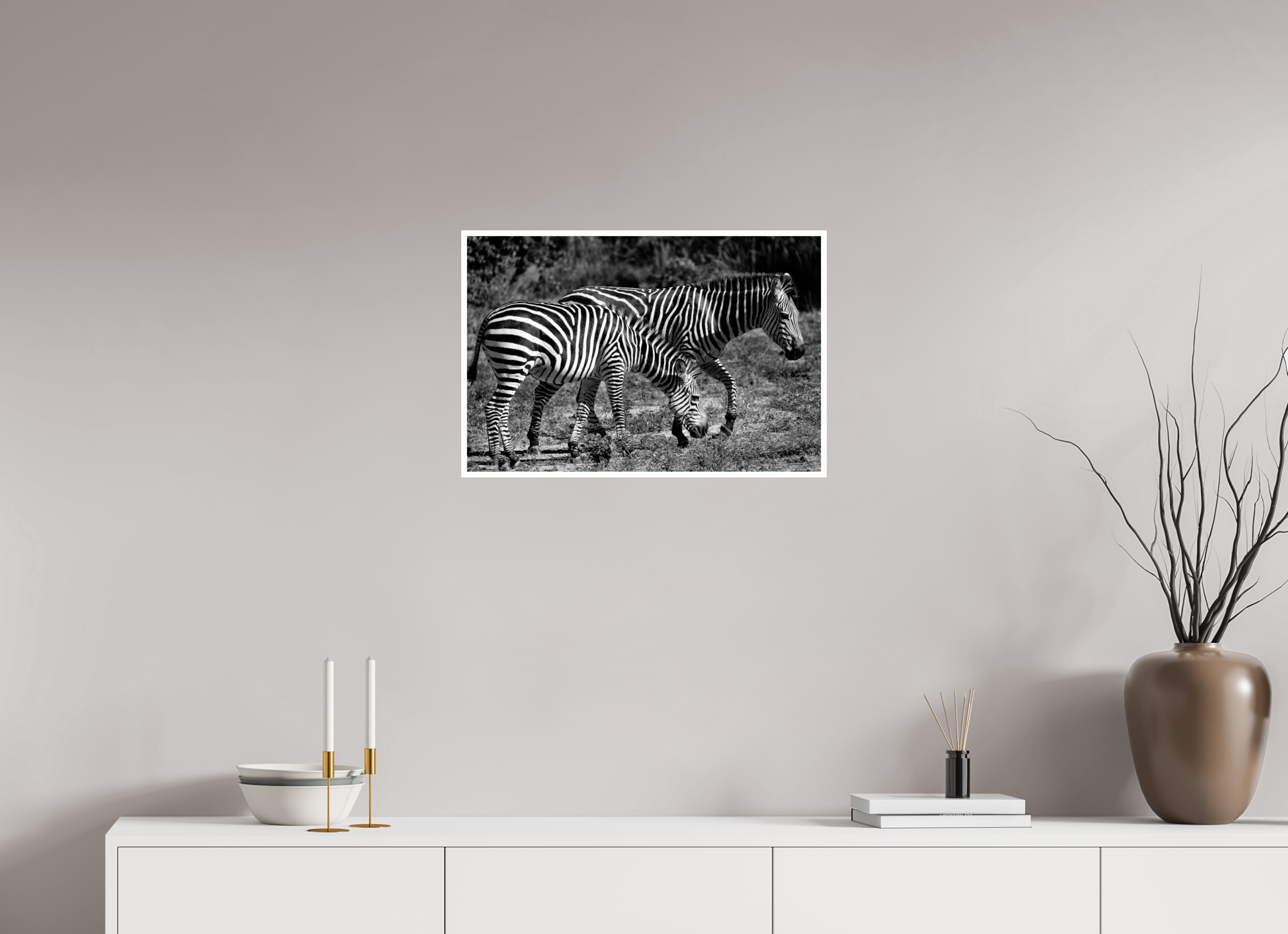 24 x 16″, Ilford Baryta Paper Zebra Patterns