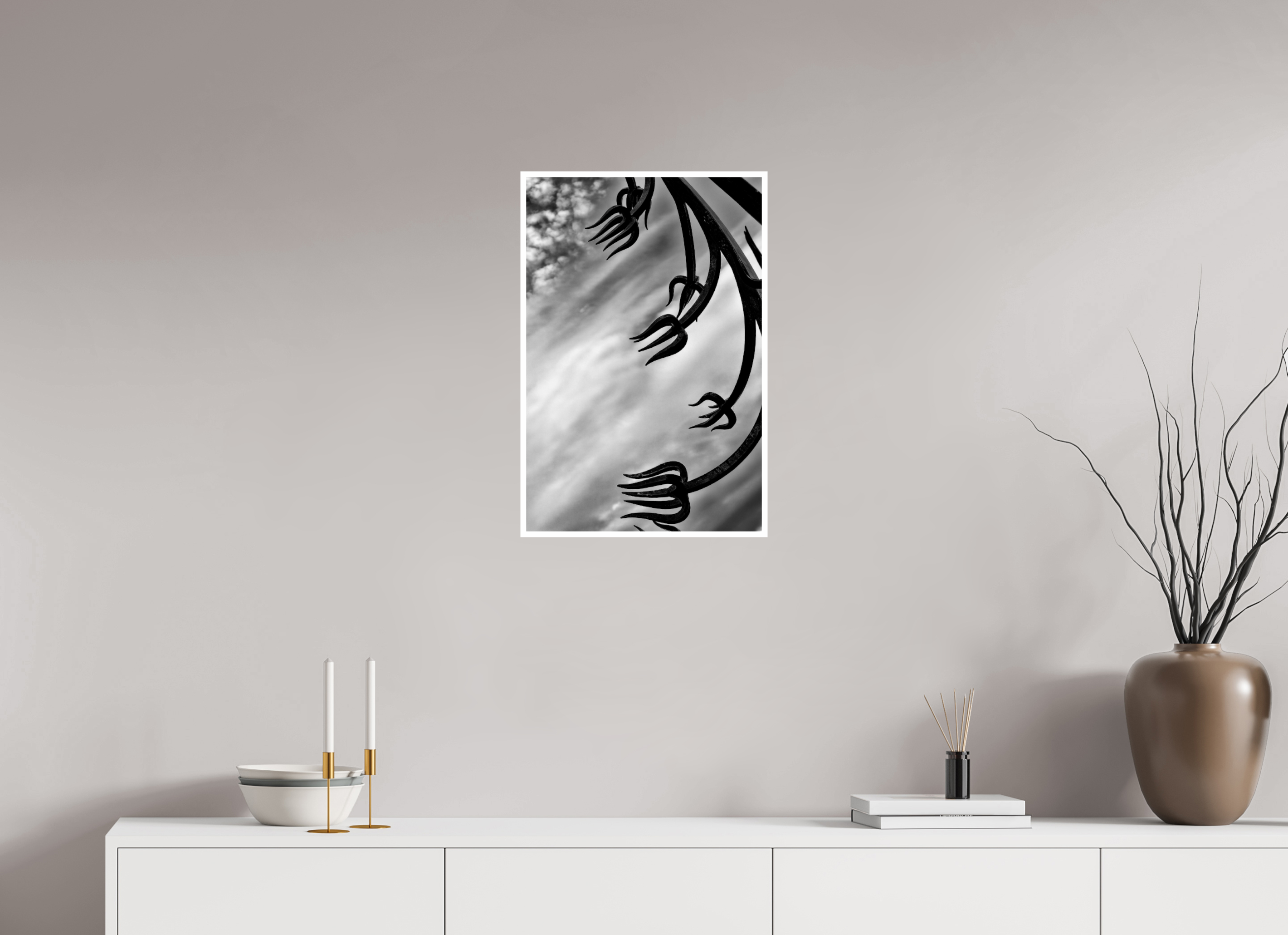 16 x 24″, Ilford Baryta Paper Pitchfork Fence