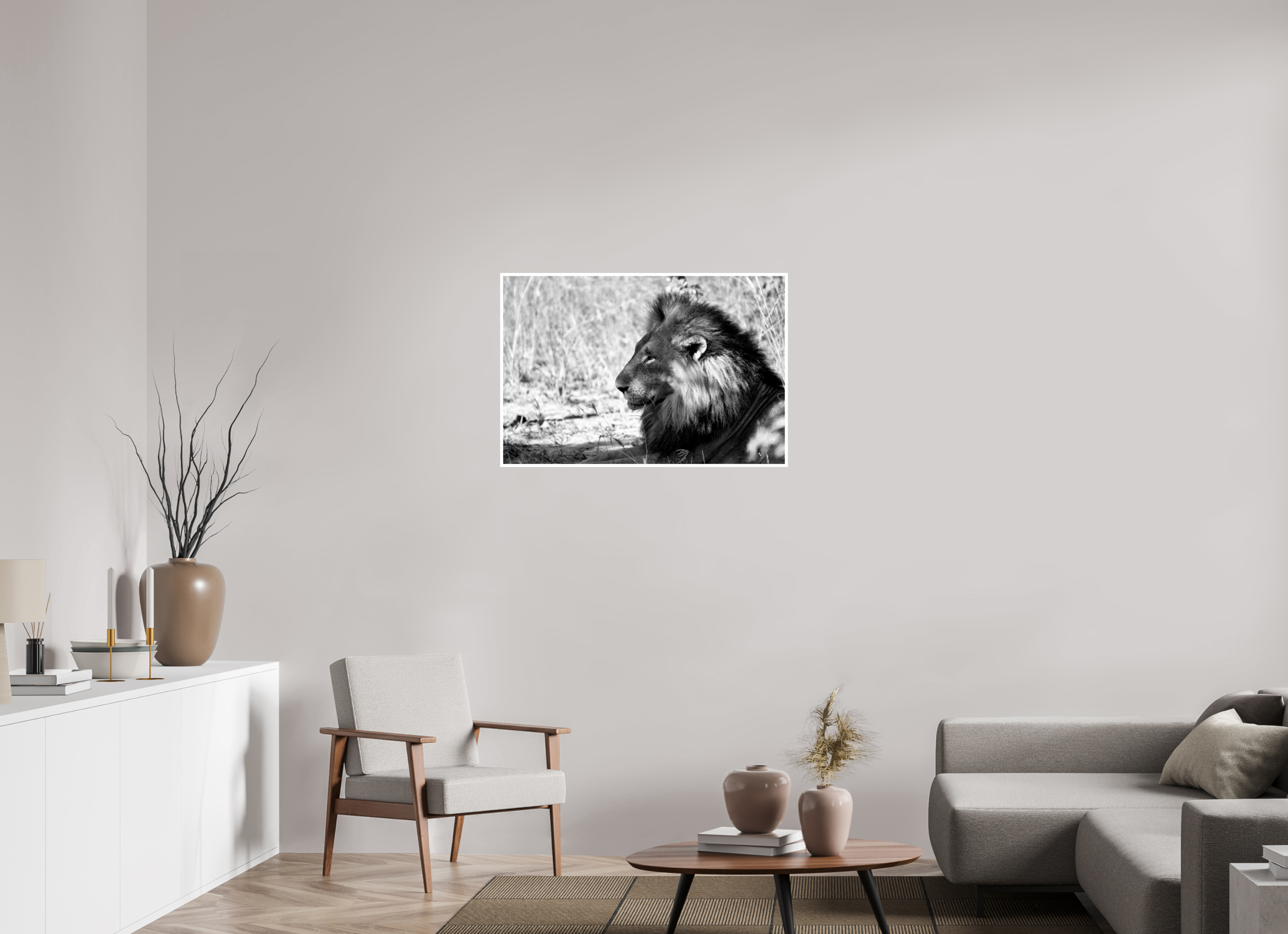 36 x 24″, Ilford Baryta Paper Portrait of an African Lion