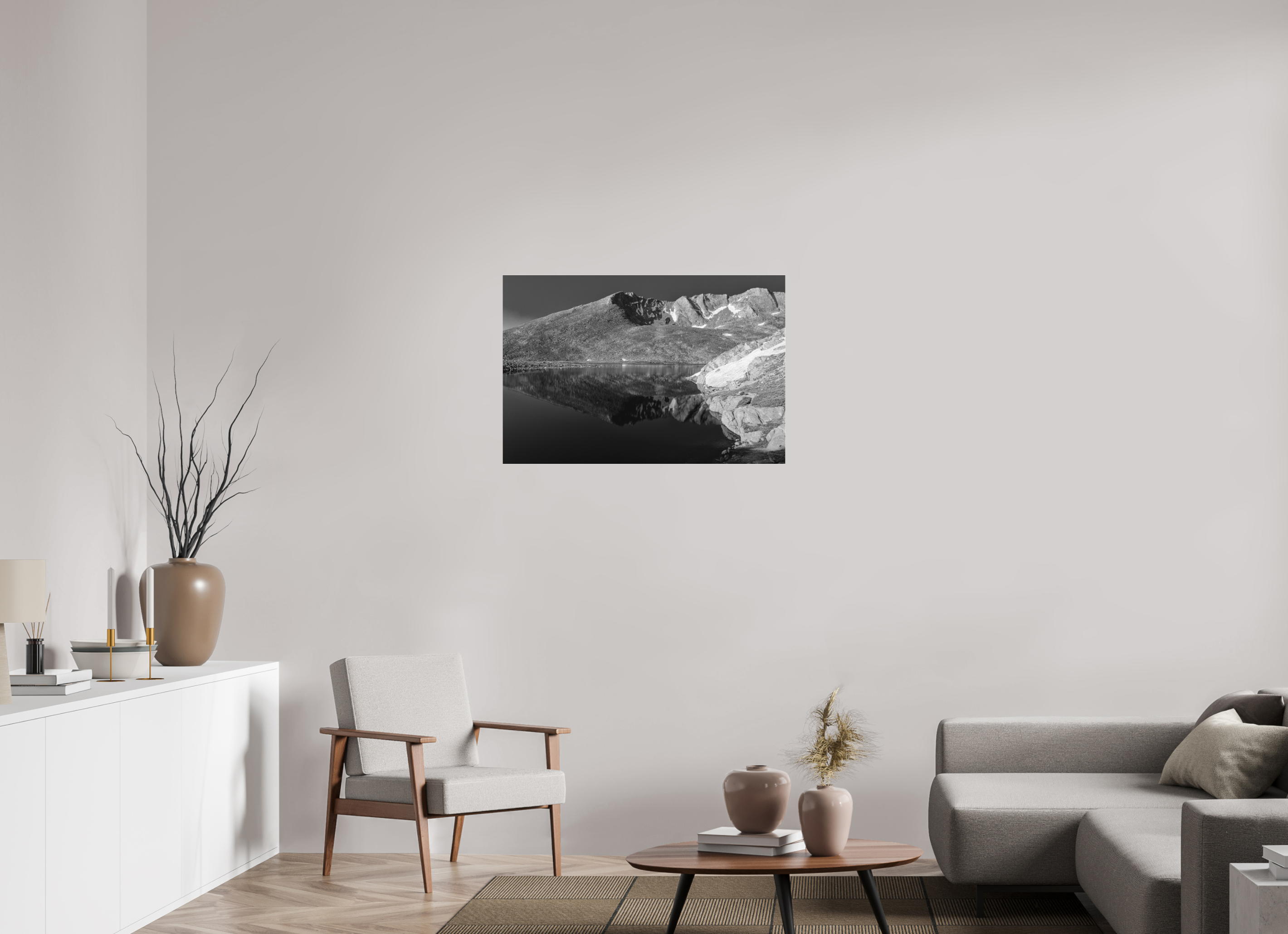 36 x 24″, Ilford B&W Under Acrylic: glossy Echo of the Summit