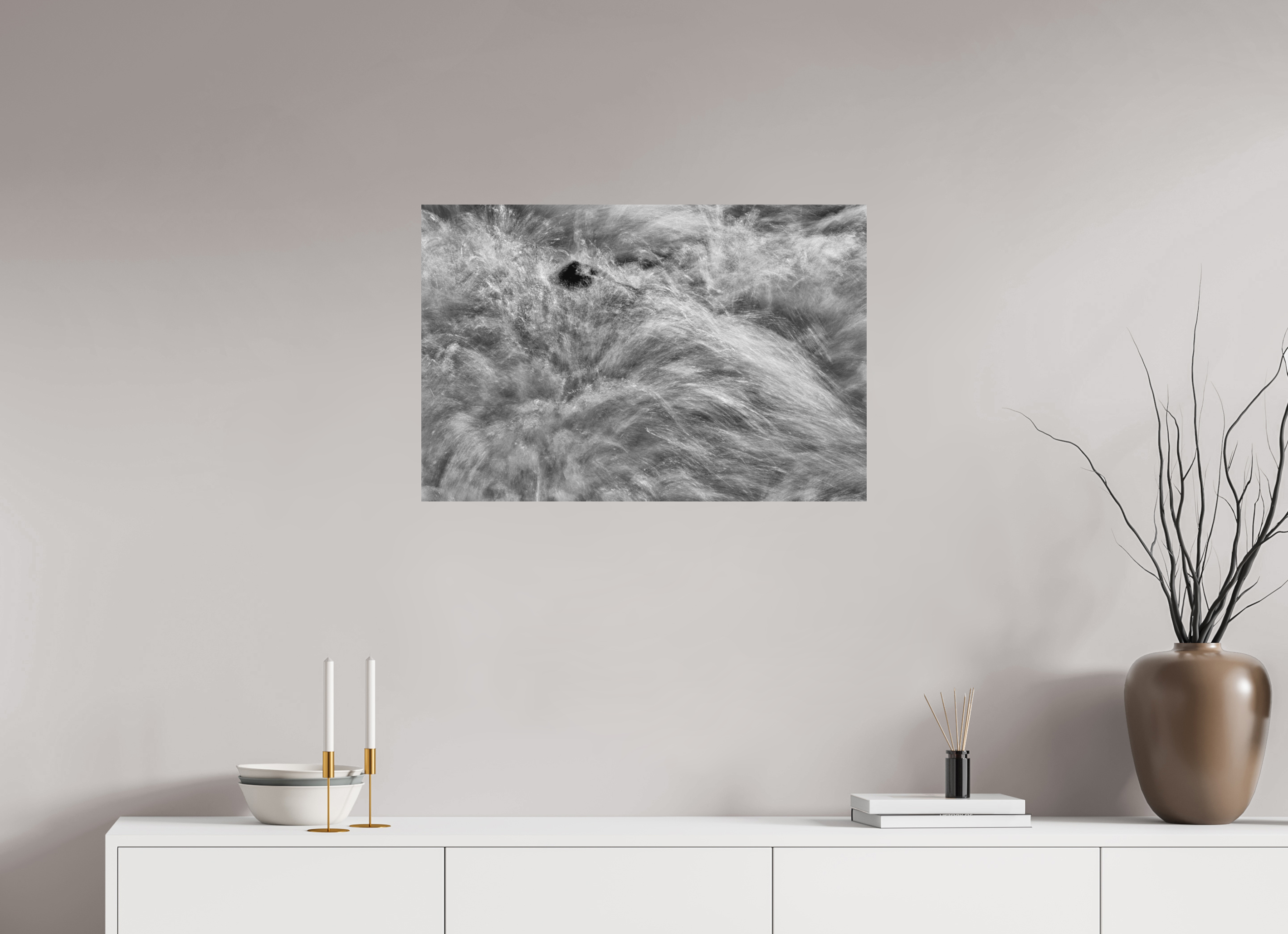 30 x 20″, Ilford B&W On Aluminum: matte Island in Chaos