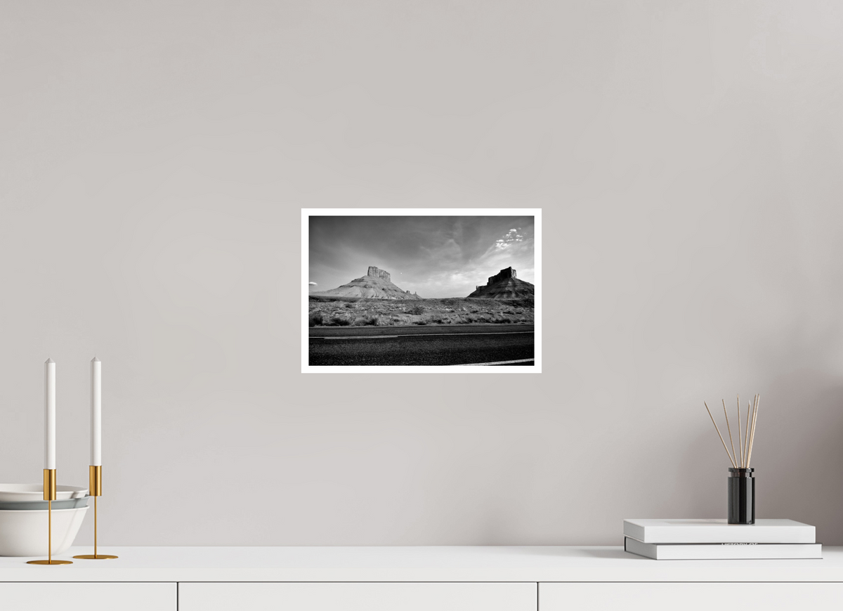 12 x 8″, Ilford Baryta Paper Two Lane, Two Buttes