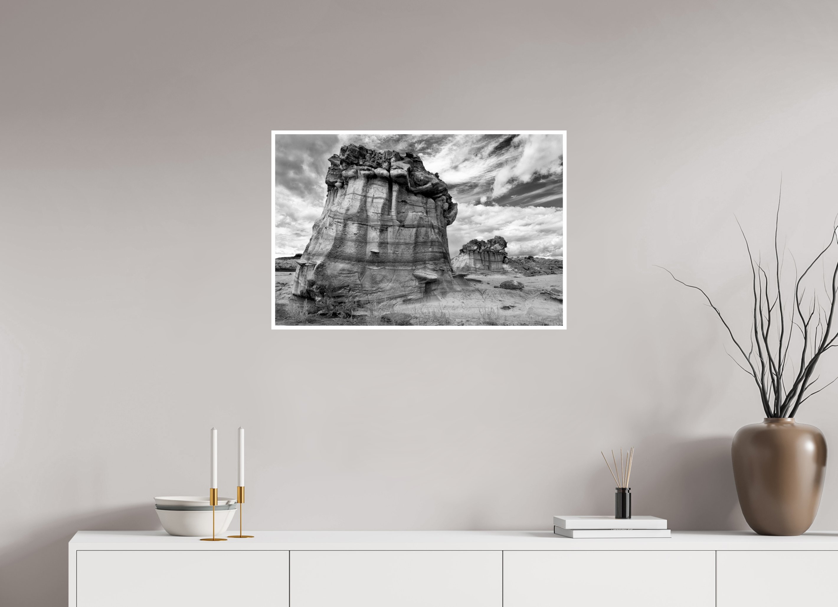 30 x 20″, Ilford Baryta Paper Bisti Hoodoo Castle