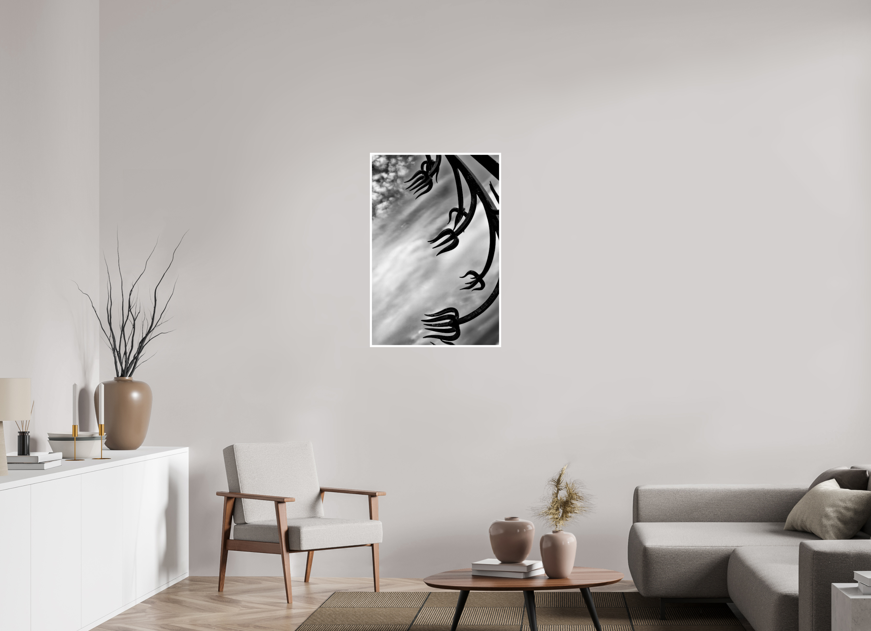 24 x 36″, Ilford Baryta Paper Pitchfork Fence