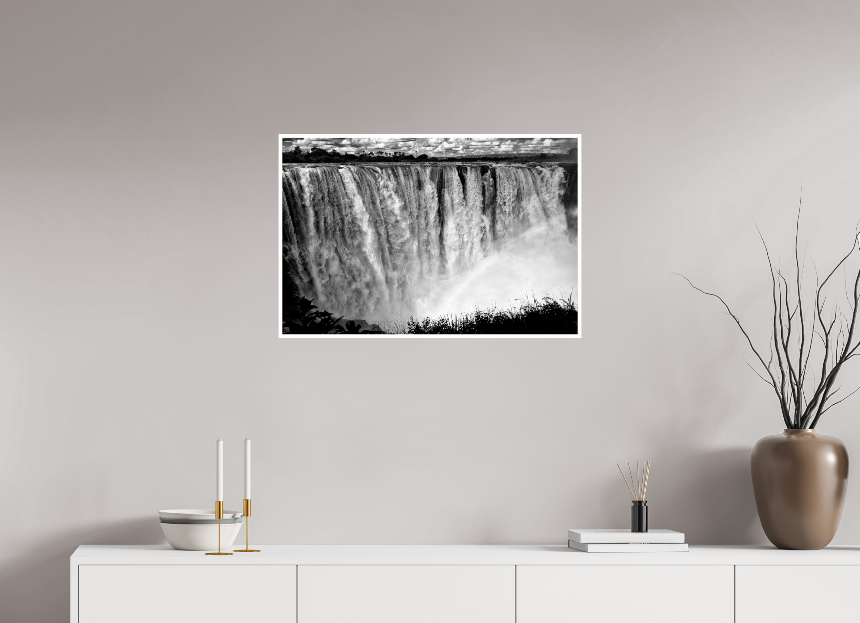 30 x 20″, Ilford Baryta Paper Victoria Falls