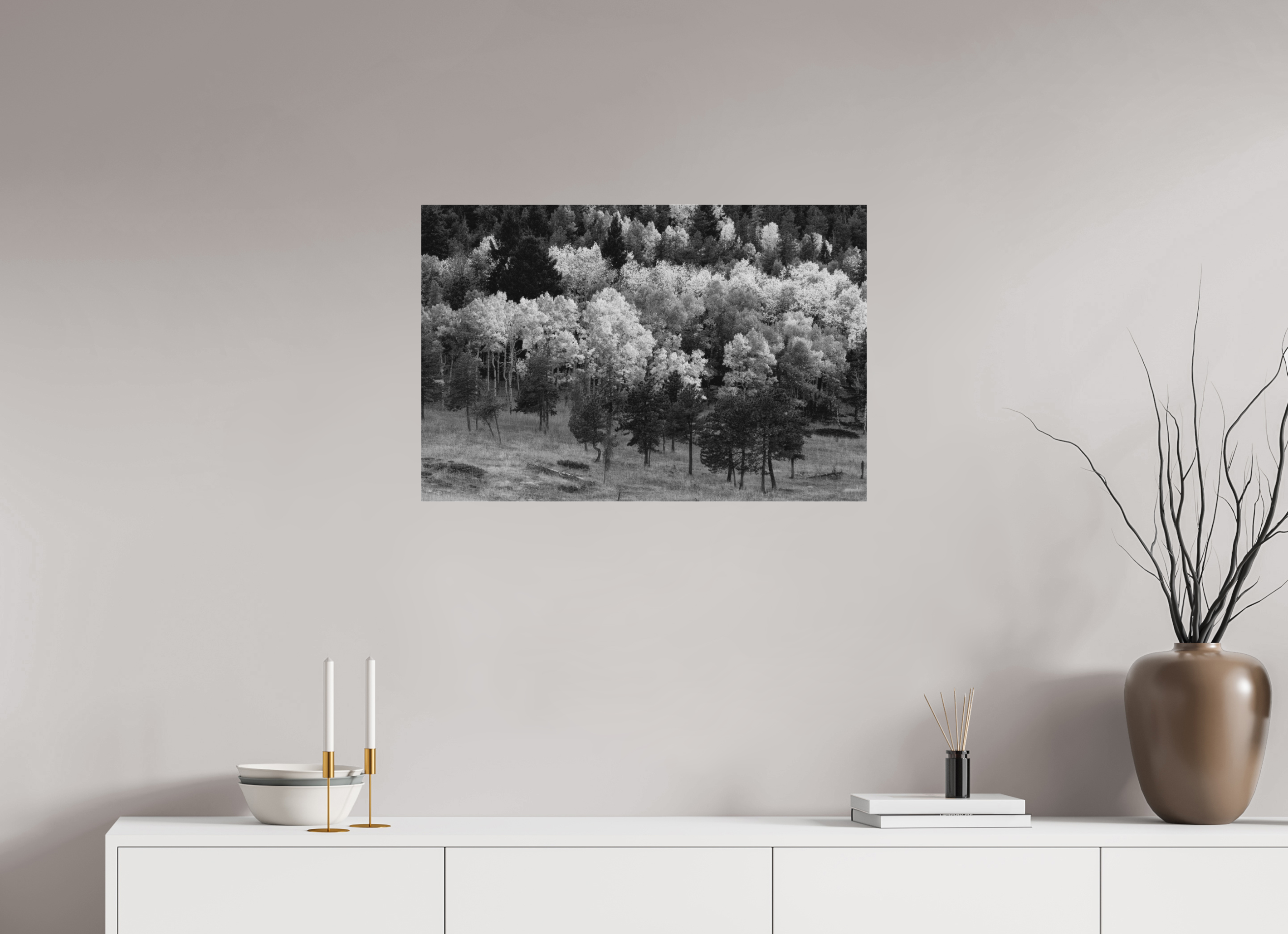 30 x 20″, Ilford B&W Under Acrylic: glossy The Season Breathes Light