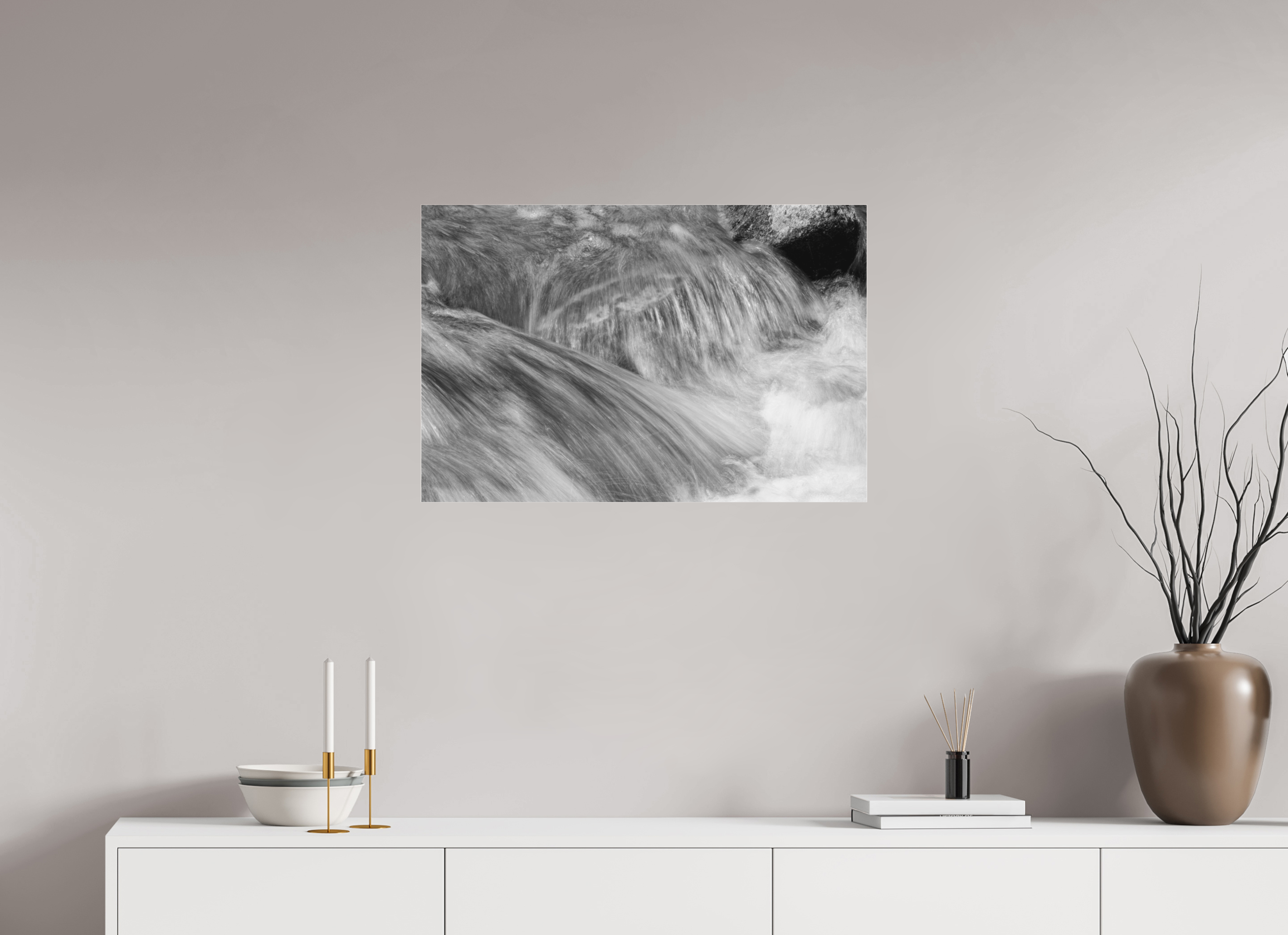 30 x 20″, Ilford B&W Under Acrylic: glossy River of Glass