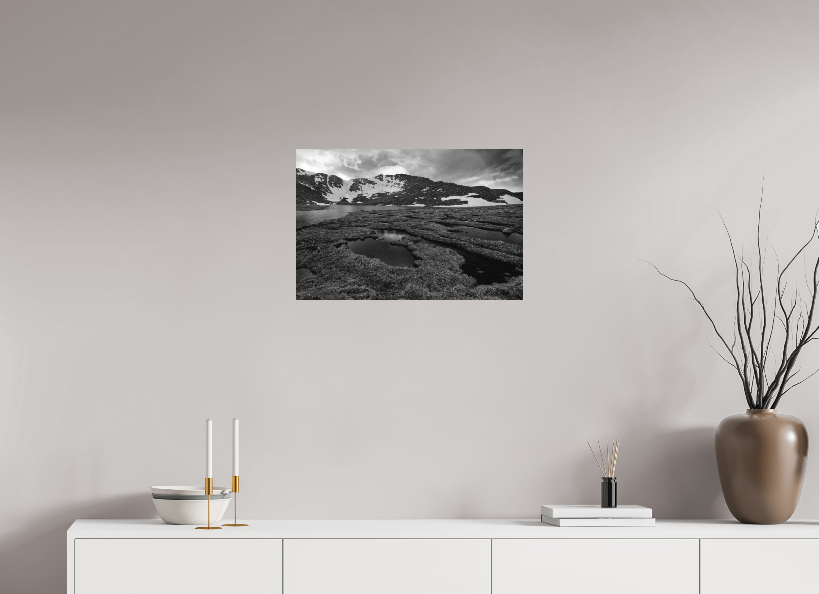 24 x 16″, Ilford B&W On Aluminum: matte Sunset Fire