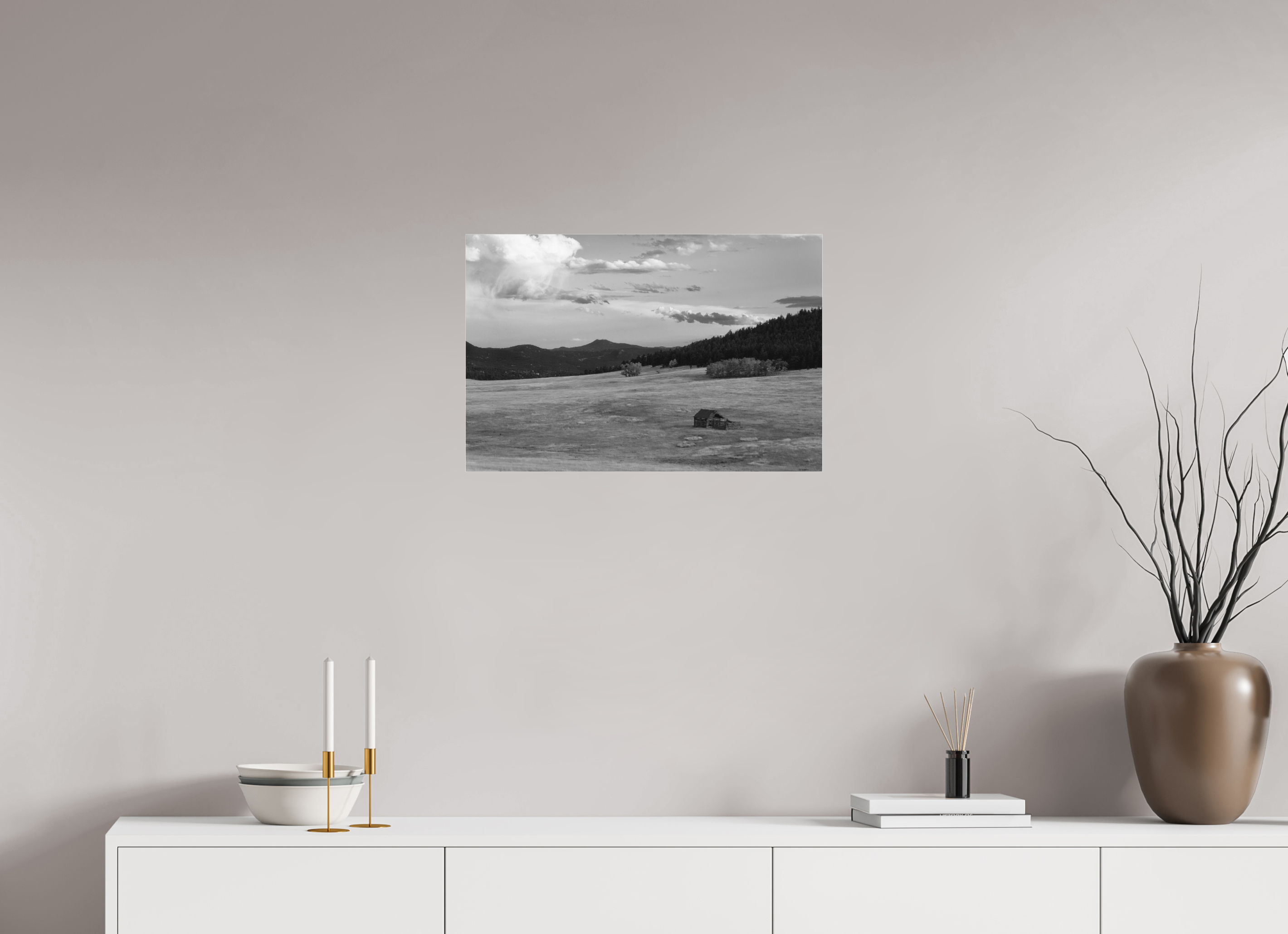 24 x 16″, Ilford B&W Under Acrylic: matte Elk Meadow
