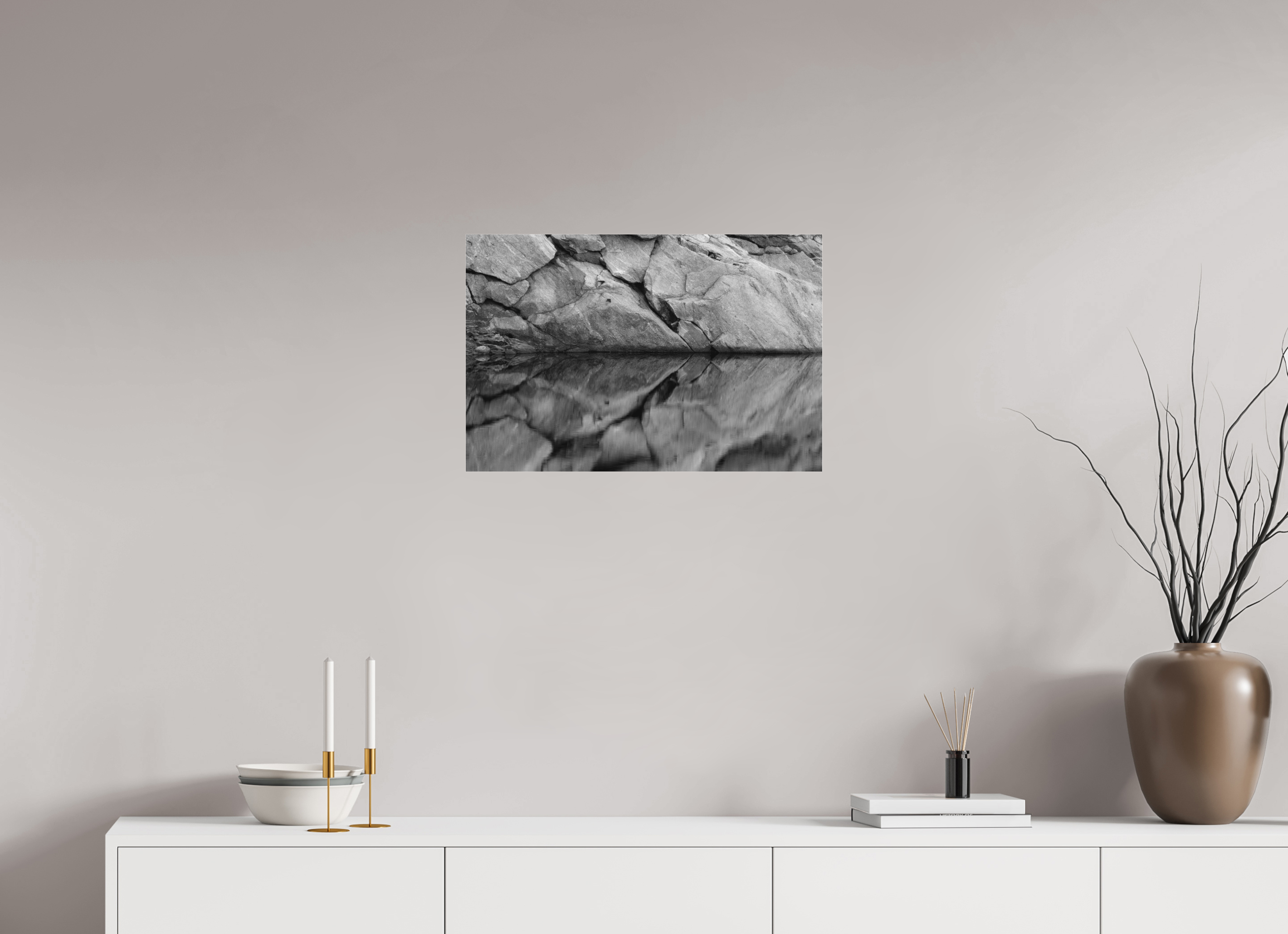 24 x 16″, Ilford B&W Under Acrylic: glossy Reflections 1