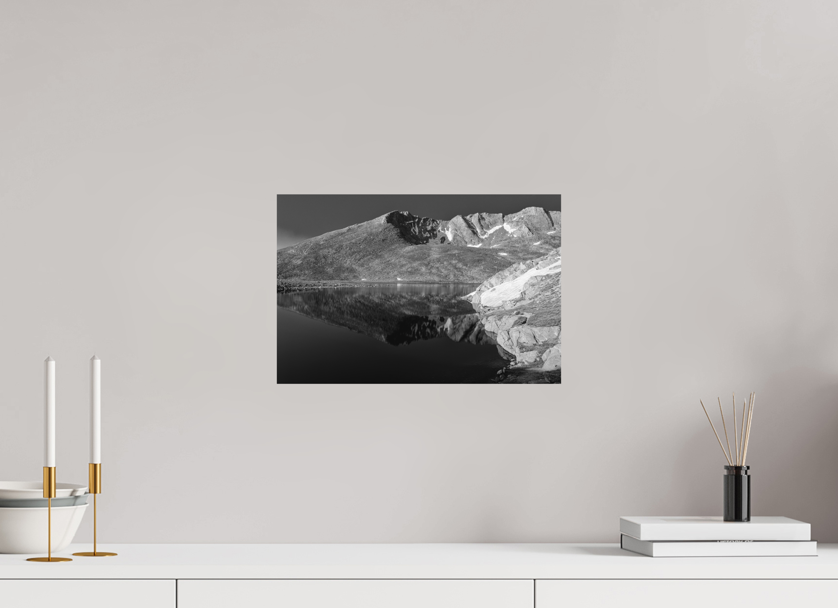 15 x 10″, Ilford B&W On Aluminum: matte Echo of the Summit
