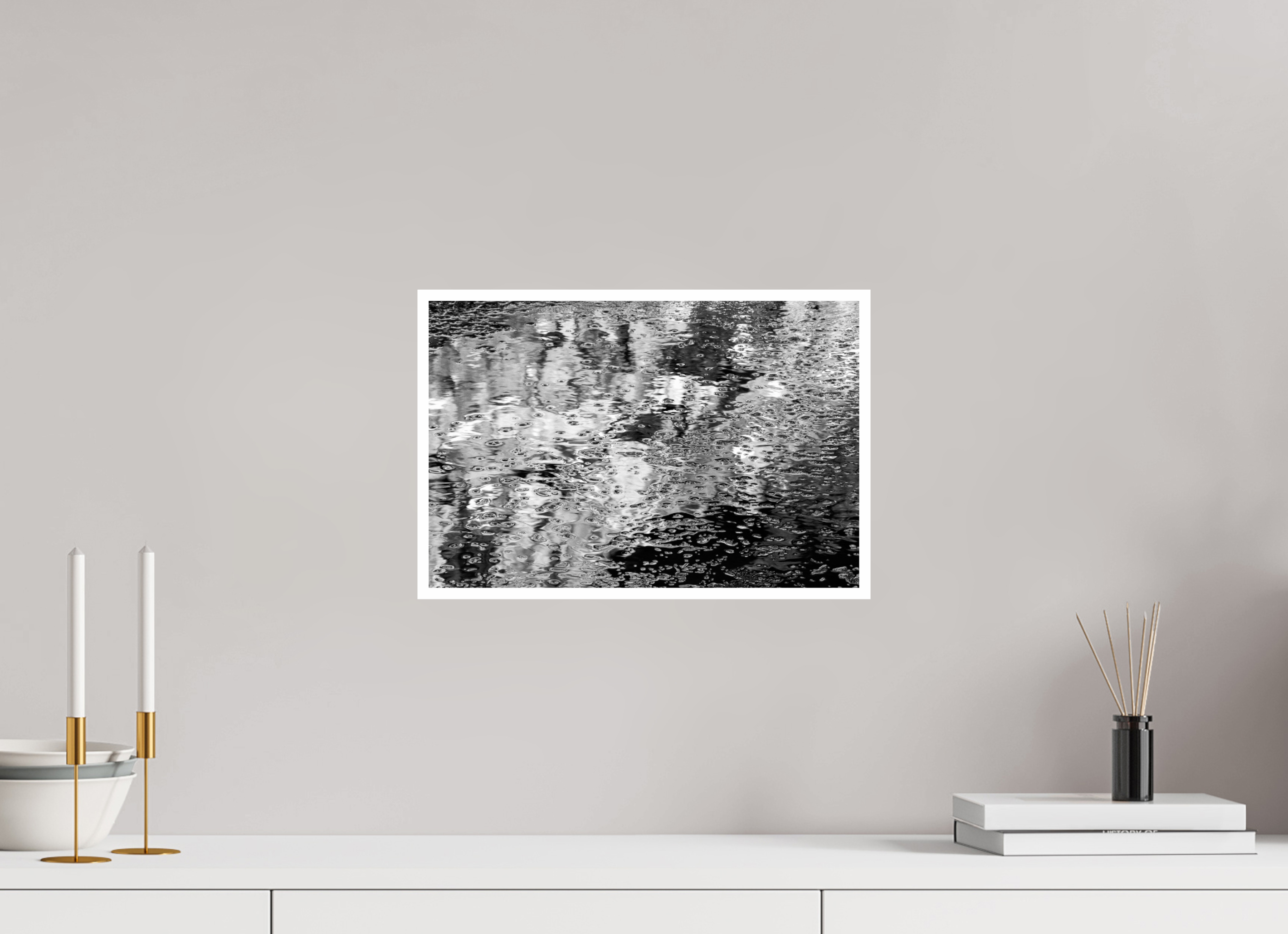 15 x 10″, Ilford Baryta Paper Canyon reflection in ice melt