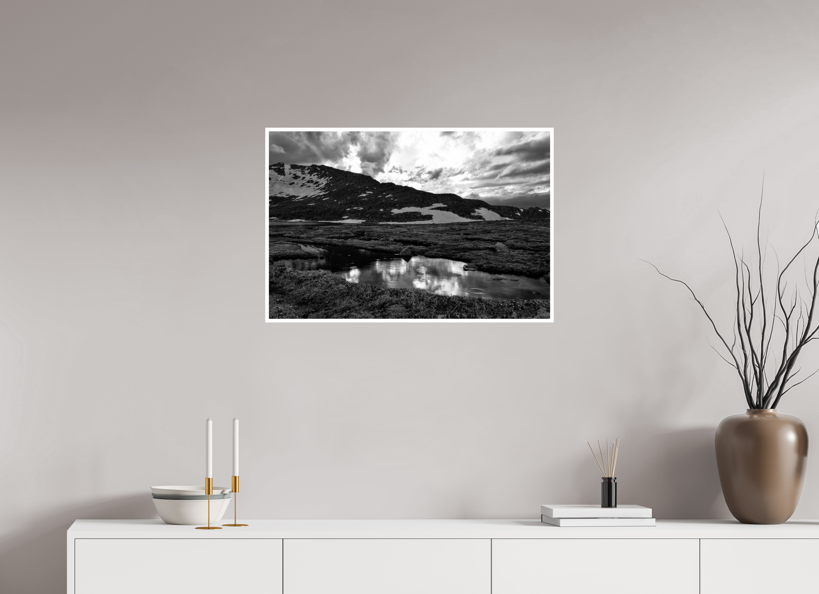 30 x 20″, Ilford Baryta Paper Dusk at Summit Lake