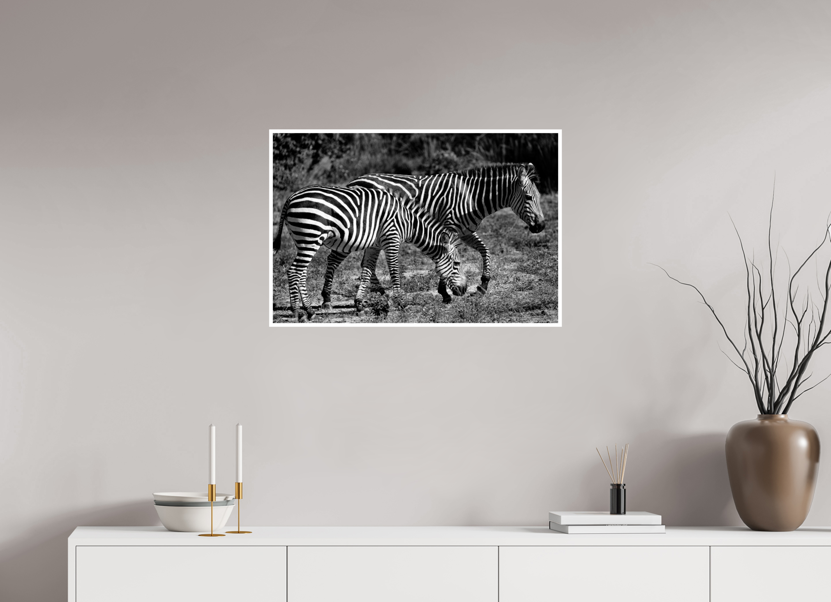 30 x 20″, Ilford Baryta Paper Zebra Patterns