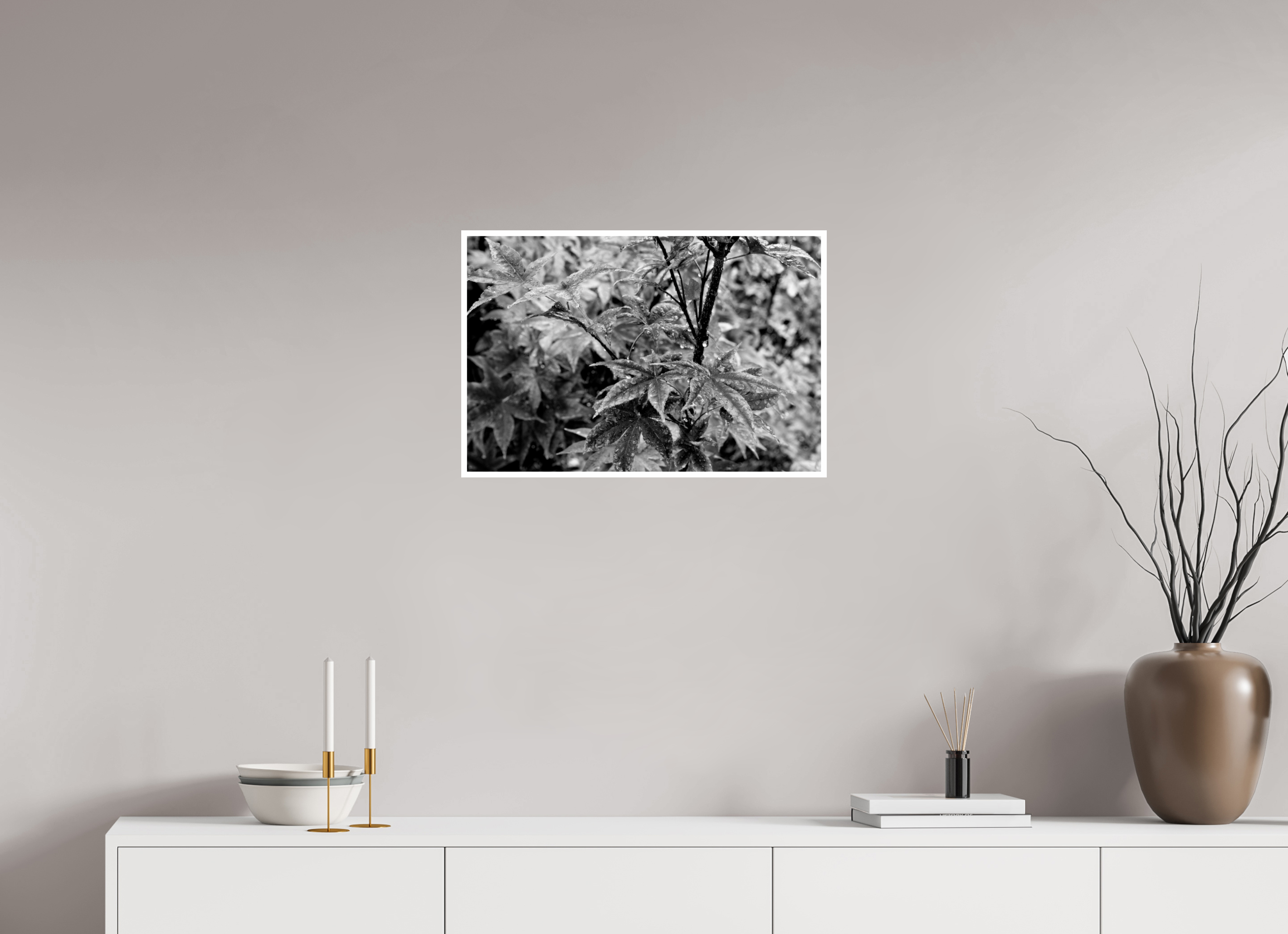 24 x 16″, Ilford Baryta Paper Japanese Elm Raindrops