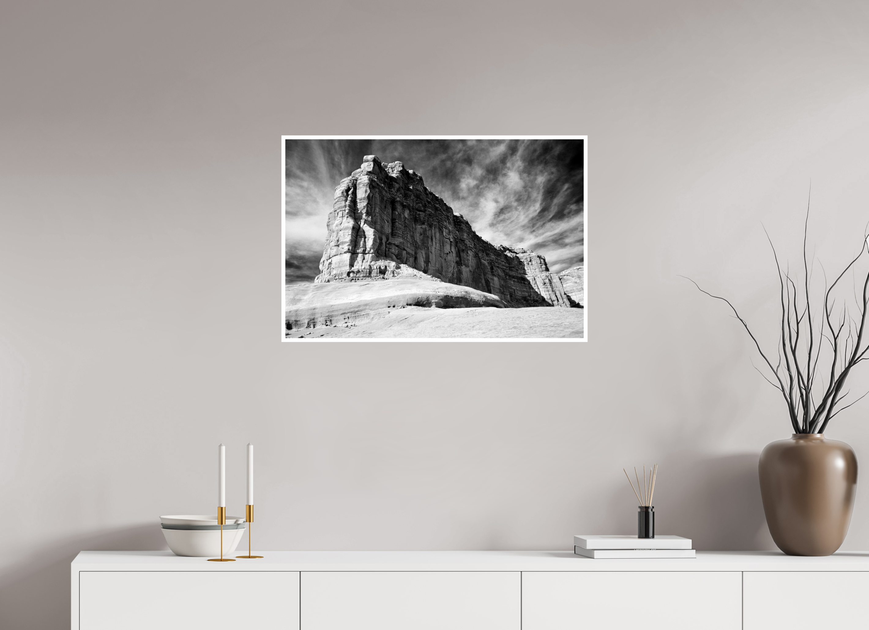 30 x 20″, Ilford Baryta Paper Lake Powell Butte