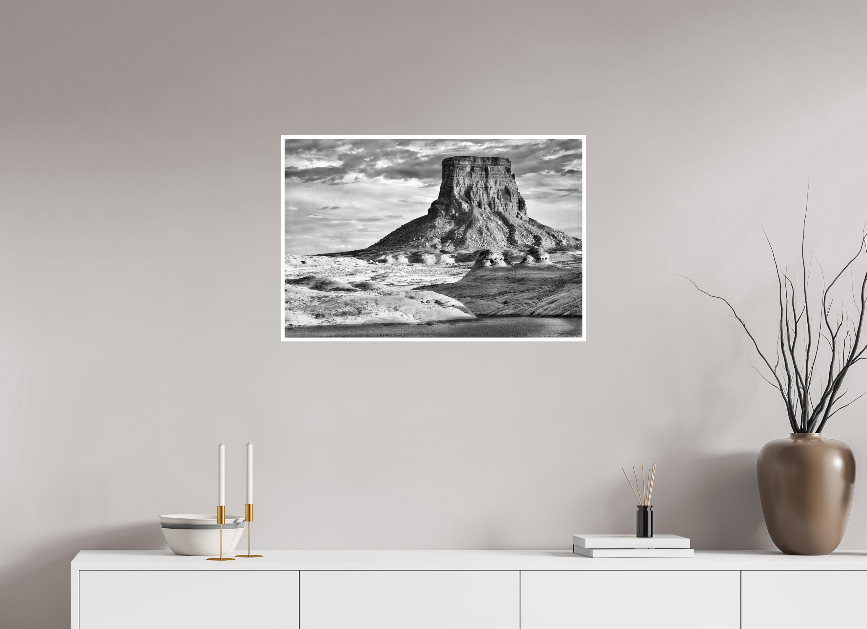 30 x 20″, Ilford Baryta Paper Butte at Sunset