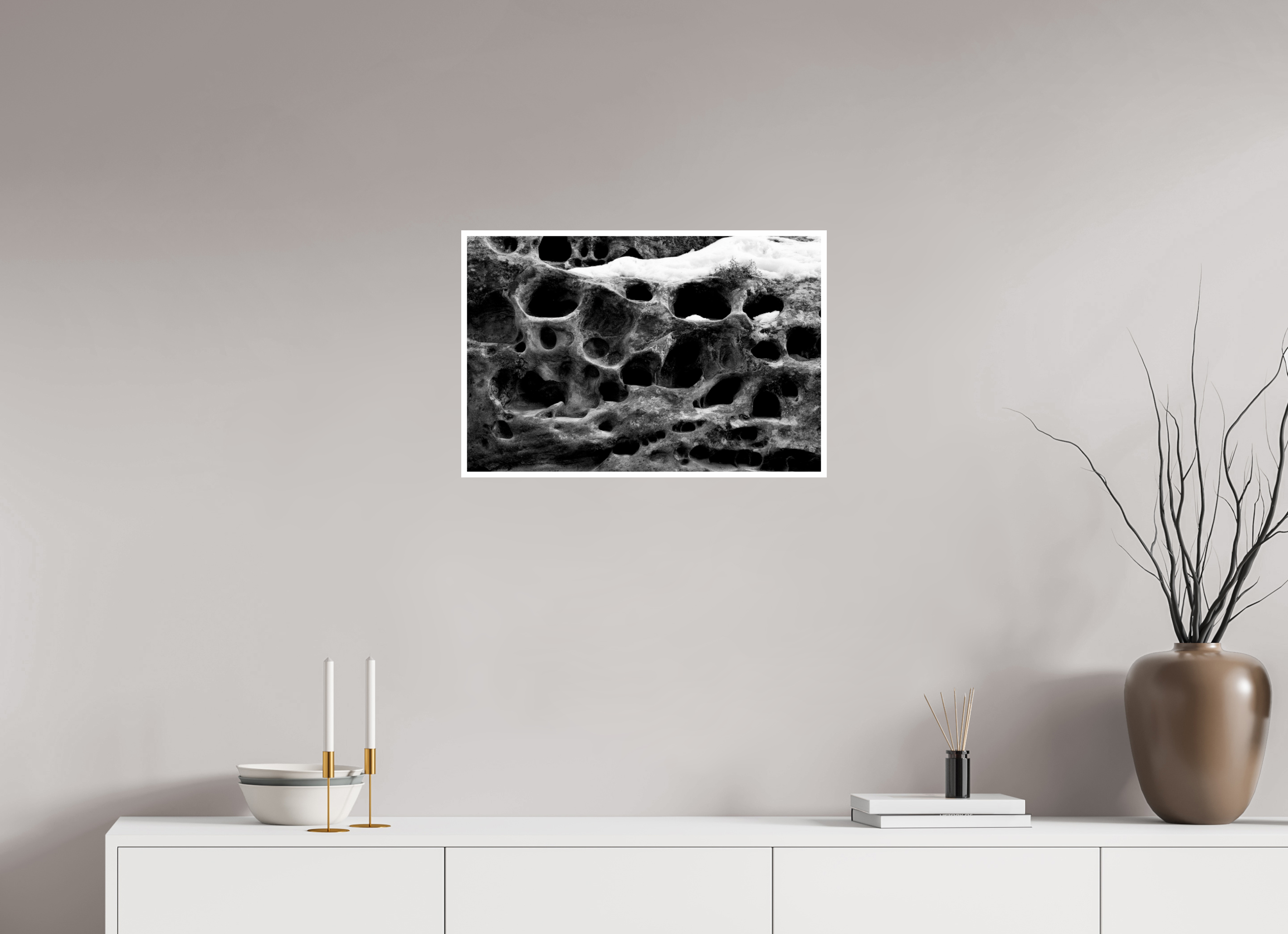 24 x 16″, Ilford Baryta Paper Carved by Wind, Read by Imagination
