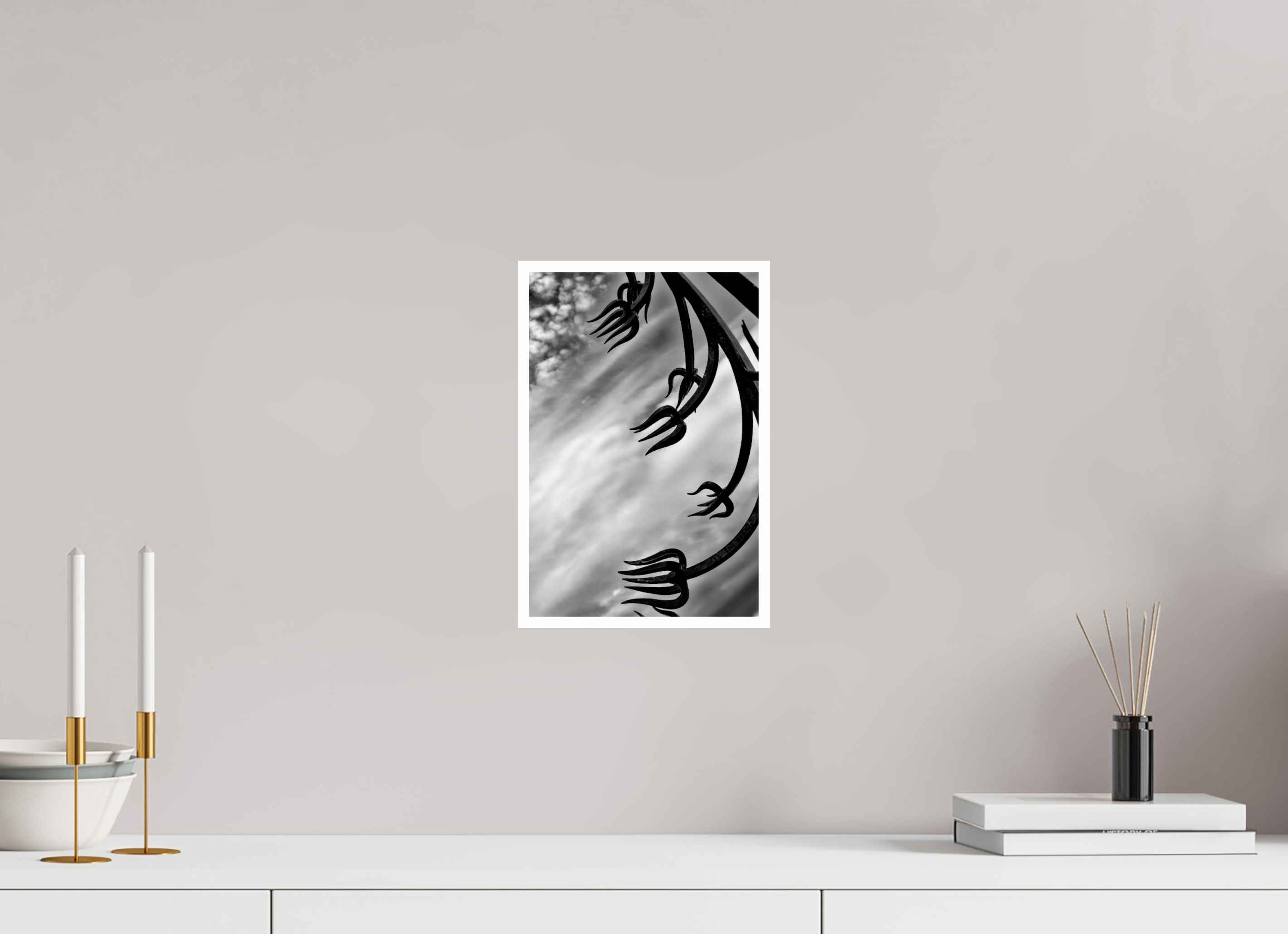 8 x 12″, Ilford Baryta Paper Pitchfork Fence