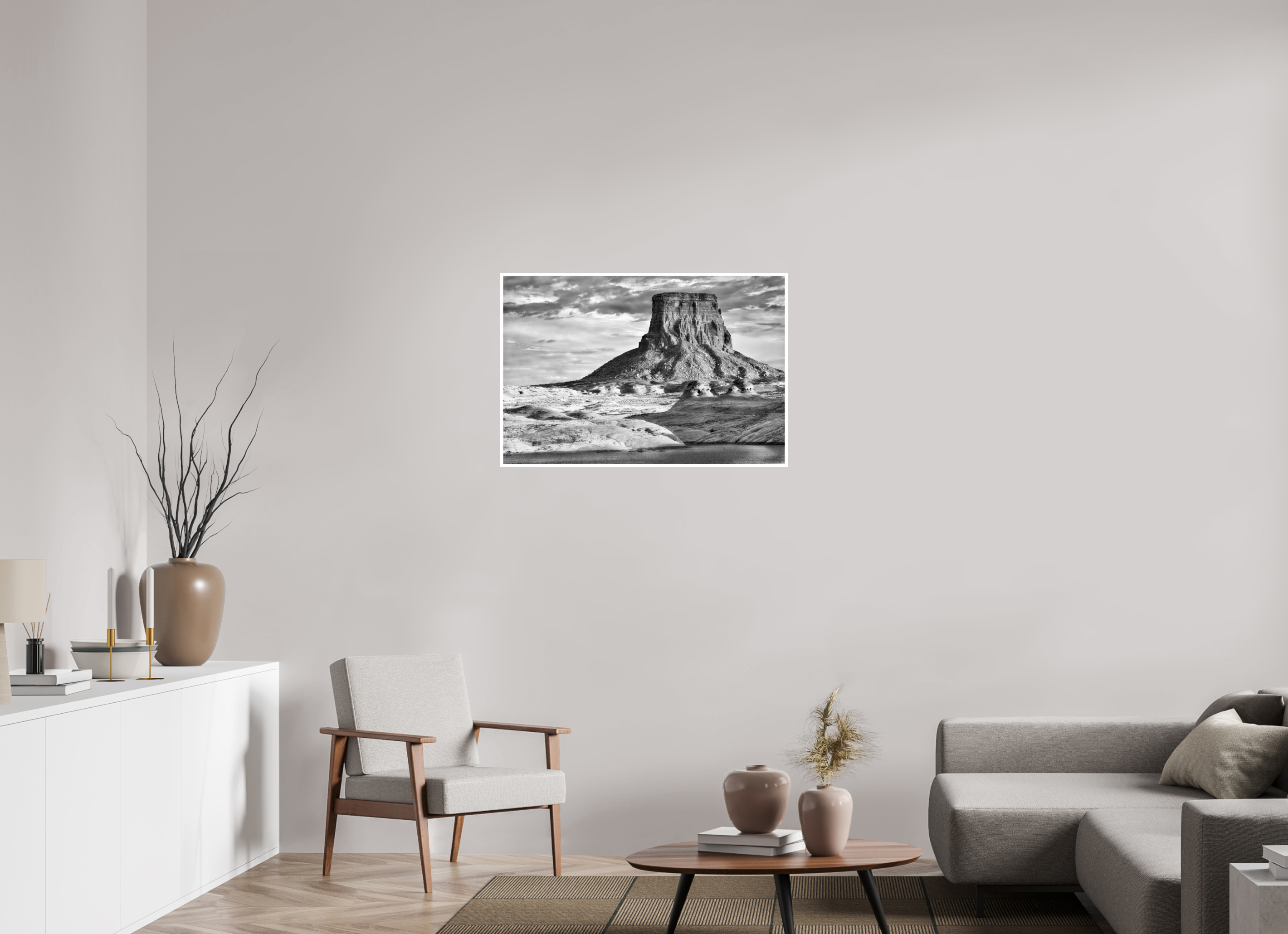 36 x 24″, Ilford Baryta Paper Butte at Sunset