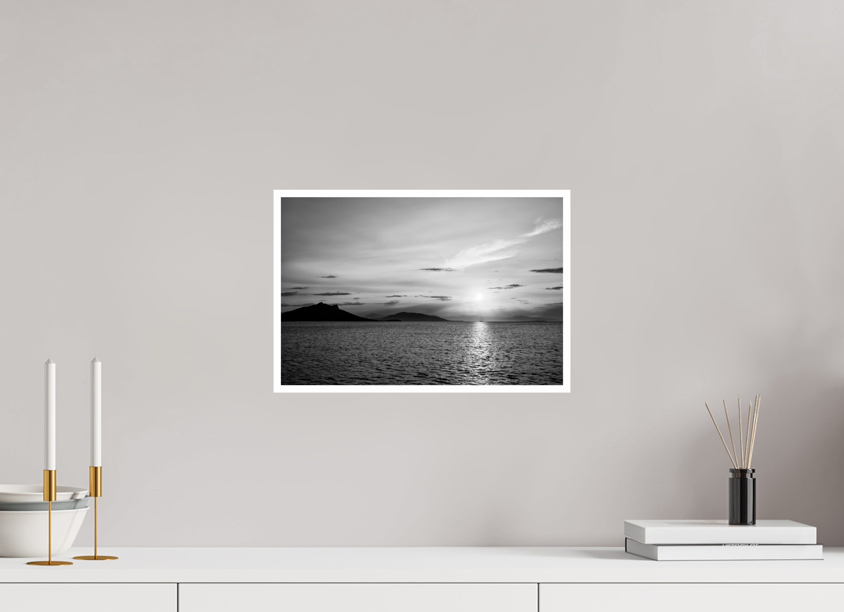 15 x 10″, Ilford Baryta Paper Sunset on the Mediterranean