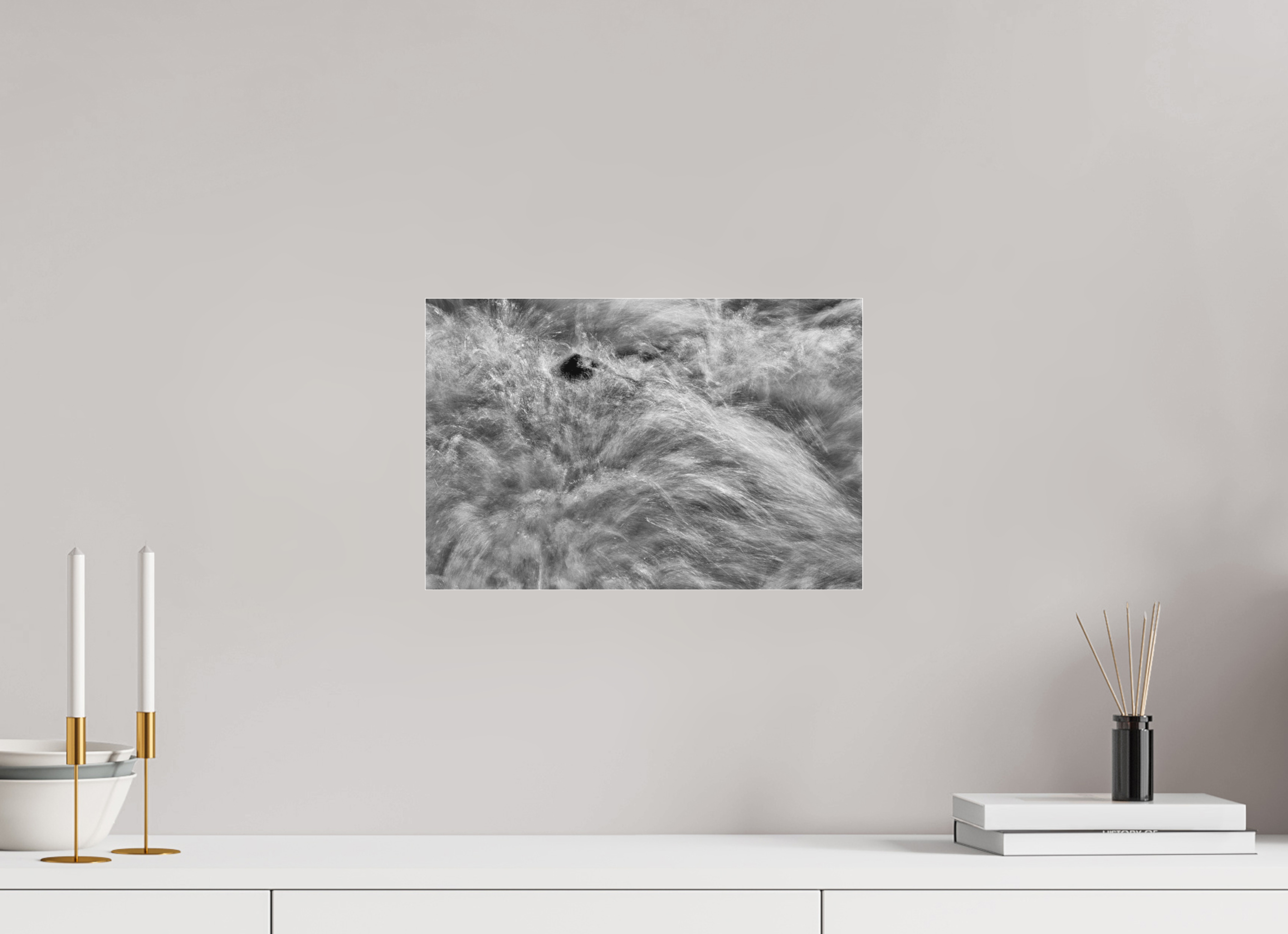 15 x 10″, Ilford B&W Under Acrylic: glossy Island in Chaos