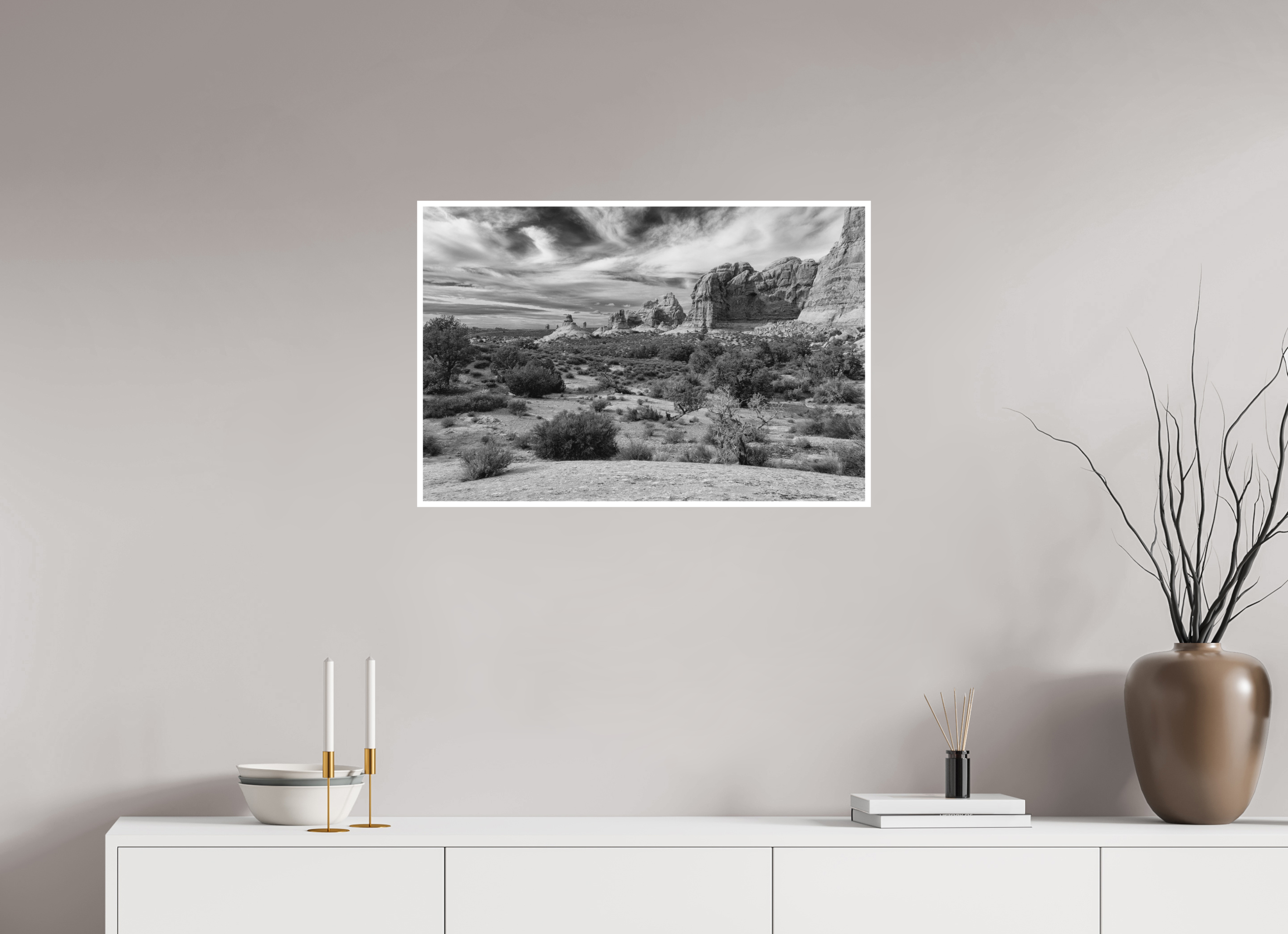 30 x 20″, Ilford B&W Paper: matte Light Across the Ancient Stone