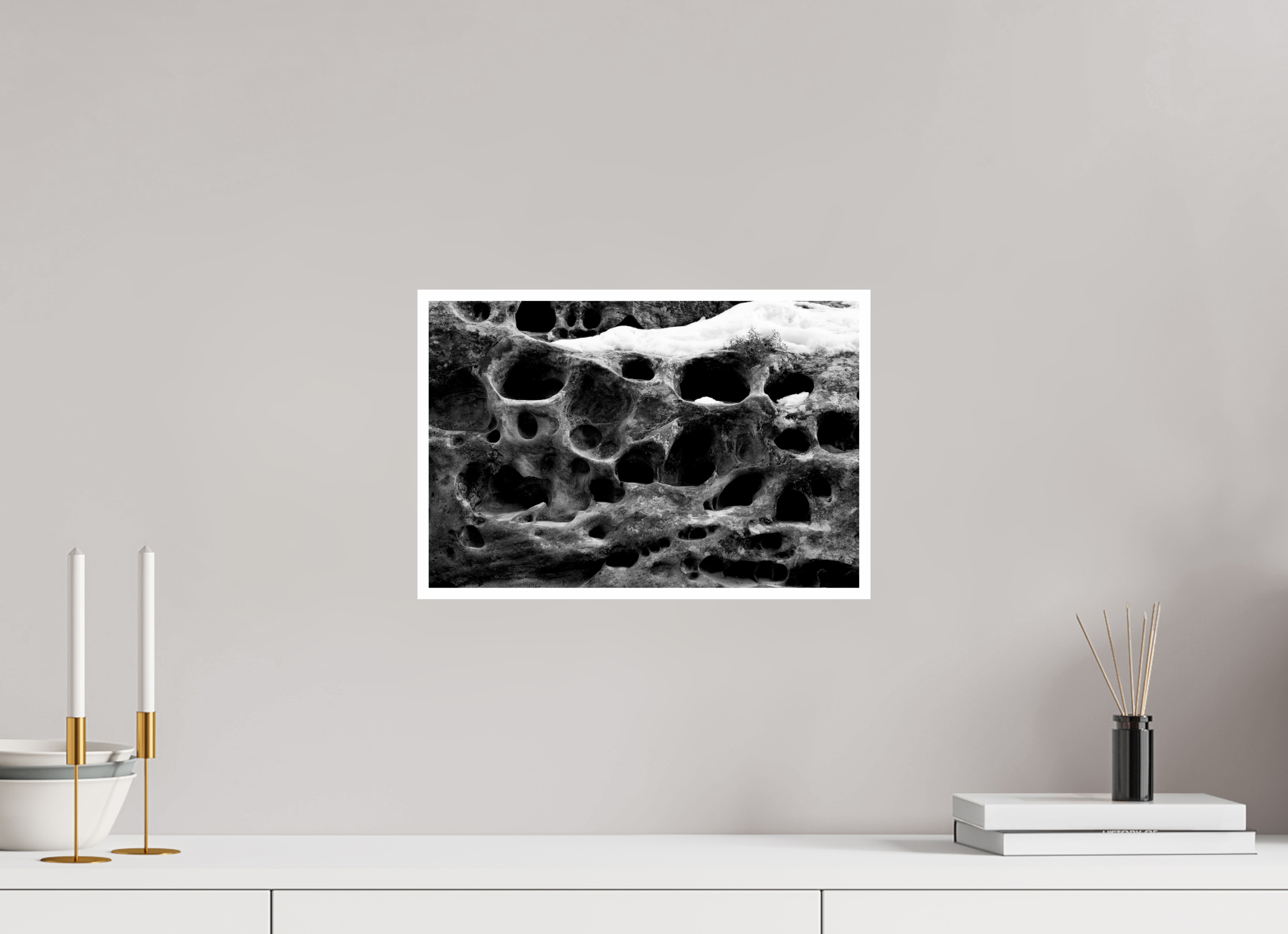 15 x 10″, Ilford Baryta Paper Carved by Wind, Read by Imagination