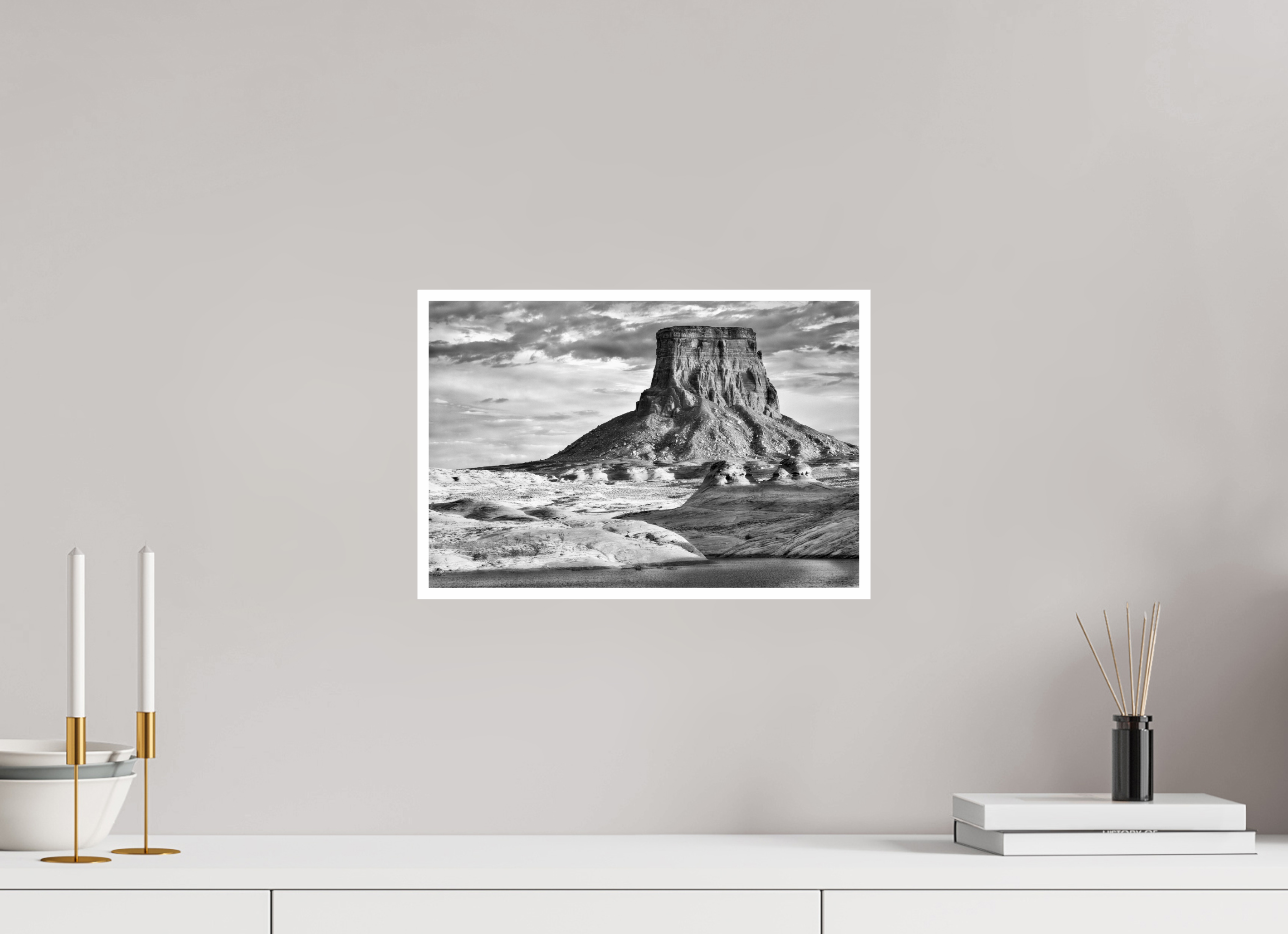 15 x 10″, Ilford Baryta Paper Butte at Sunset
