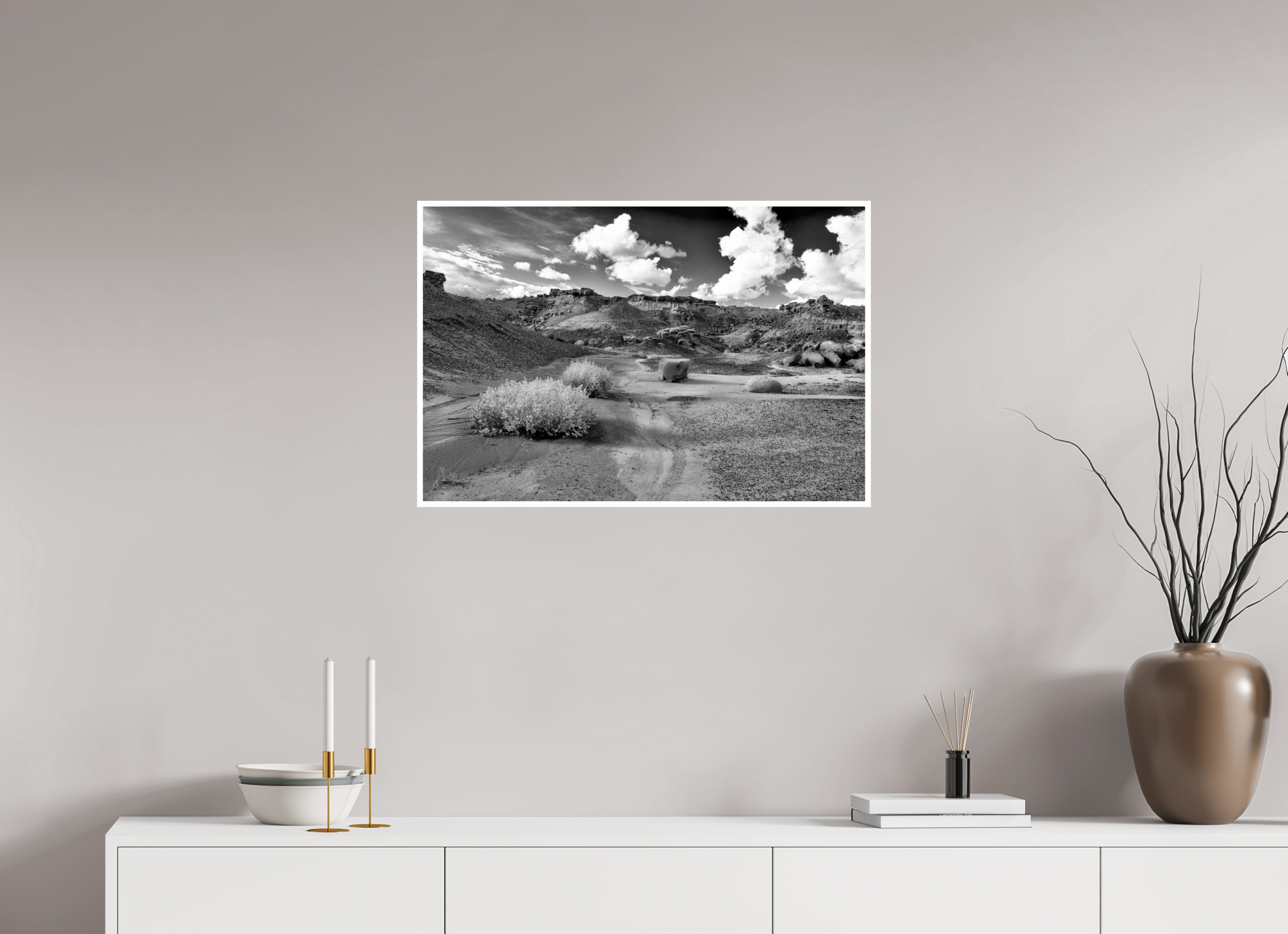 30 x 20″, Ilford Baryta Paper Bisti Creek Bed