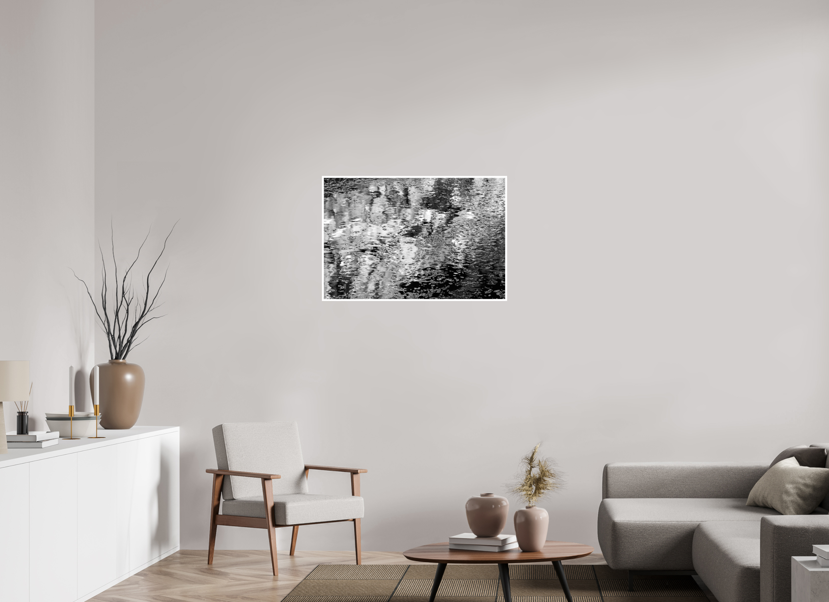 36 x 24″, Ilford Baryta Paper Canyon reflection in ice melt