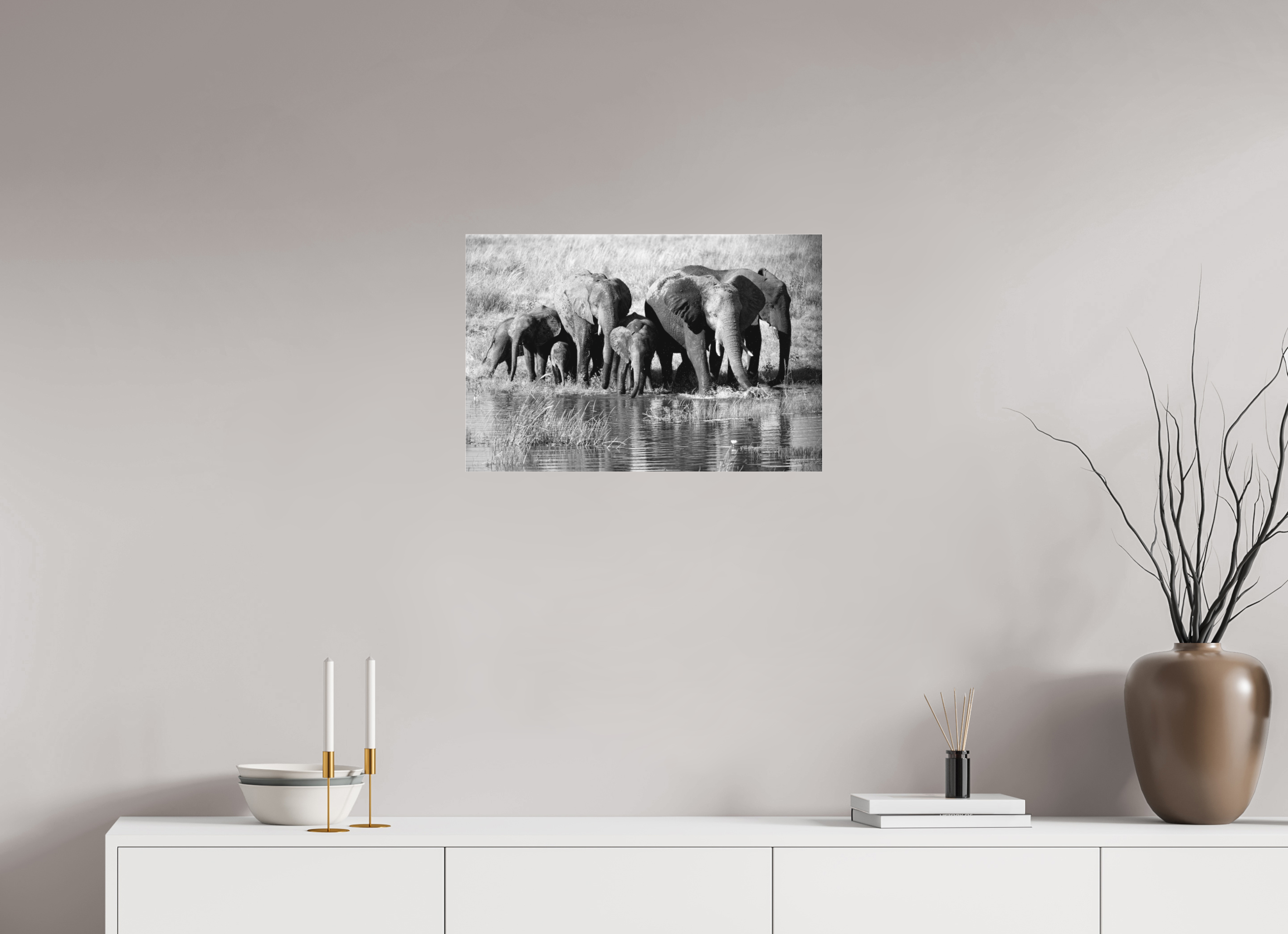 24 x 16″, Ilford B&W Under Acrylic: matte Family Crossing