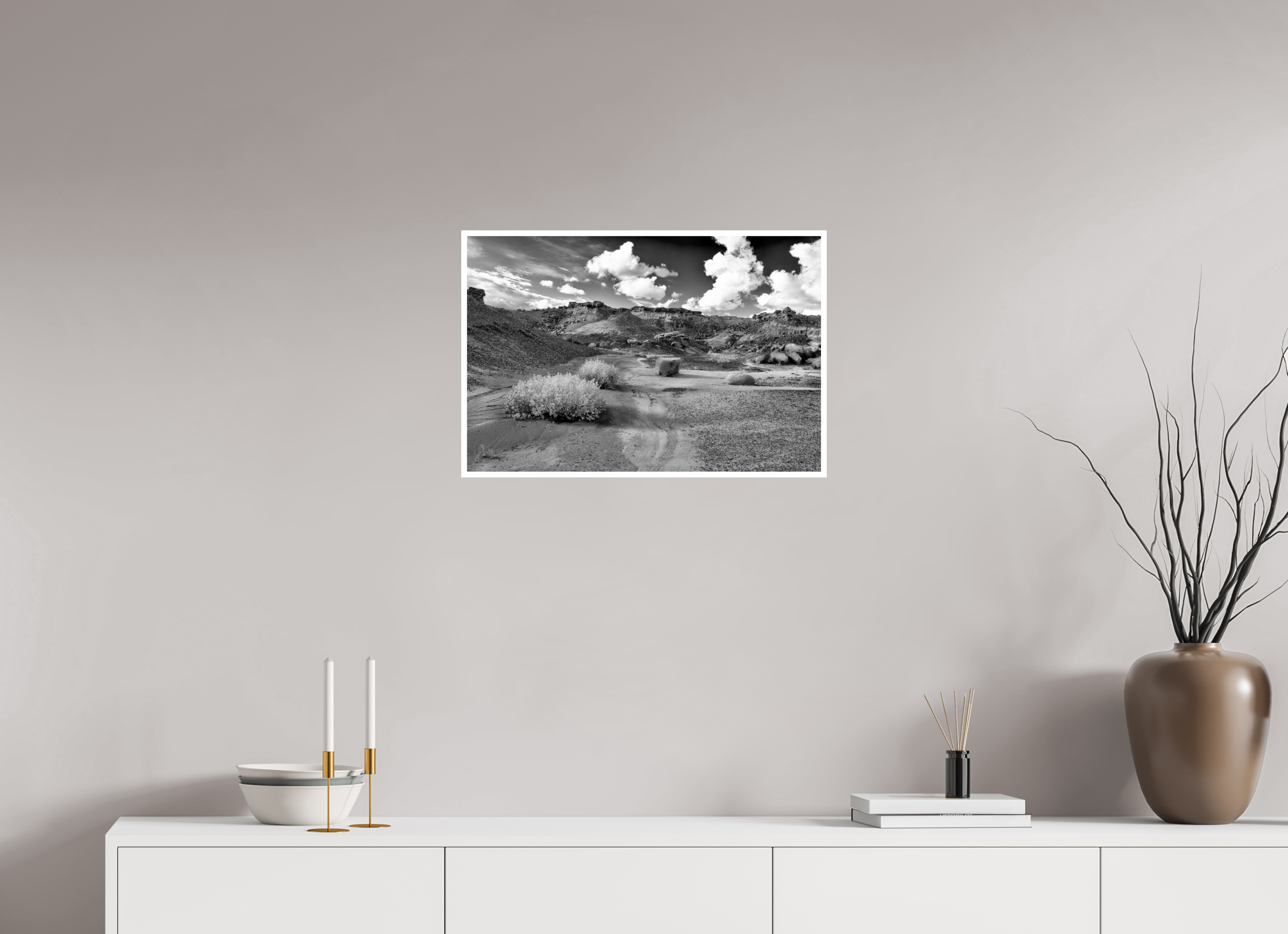 24 x 16″, Ilford Baryta Paper Bisti Creek Bed