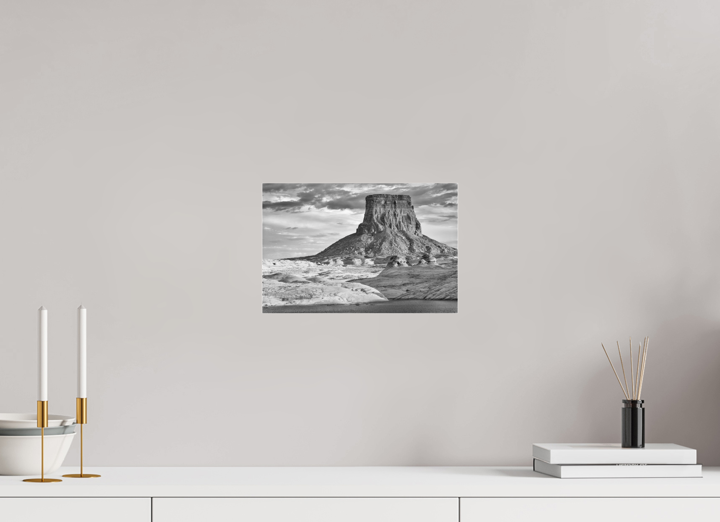 12 x 8″, Ilford B&W Under Acrylic: matte Last Light, Lake Powell