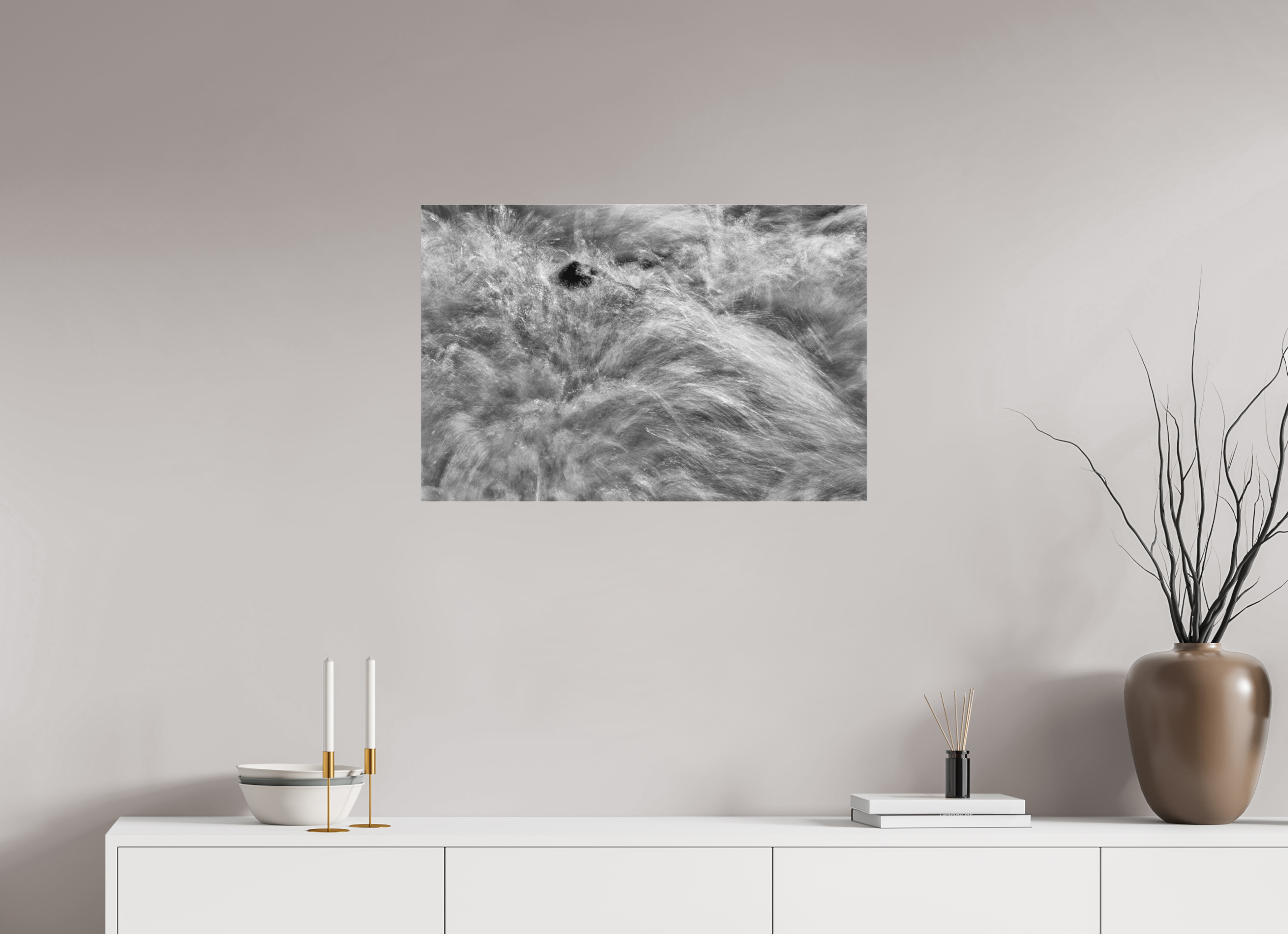 30 x 20″, Ilford B&W Under Acrylic: matte Island in Chaos