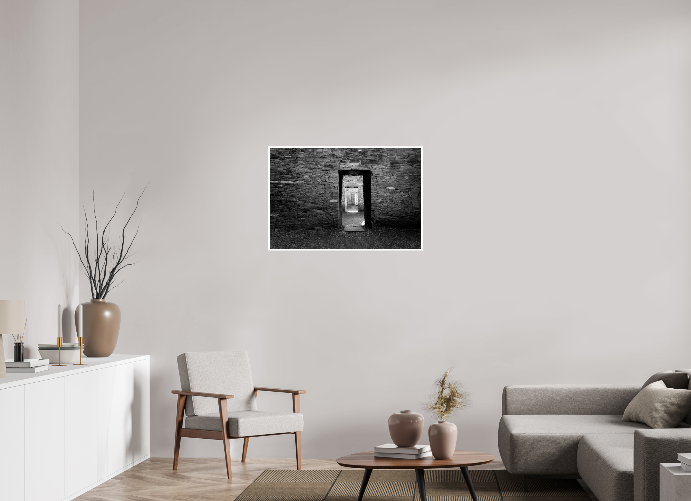 36 x 24″, Ilford Baryta Paper 5 Rooms, Pueblo Bonito